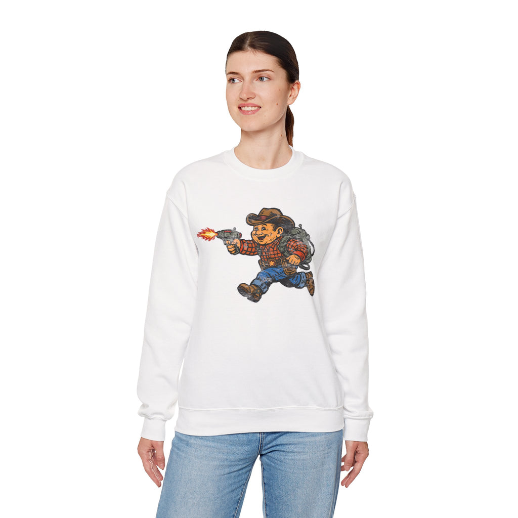 Poco Pete The Space Cowboy Pullover – Retro Cowboy Space Blaster Sweatshirt