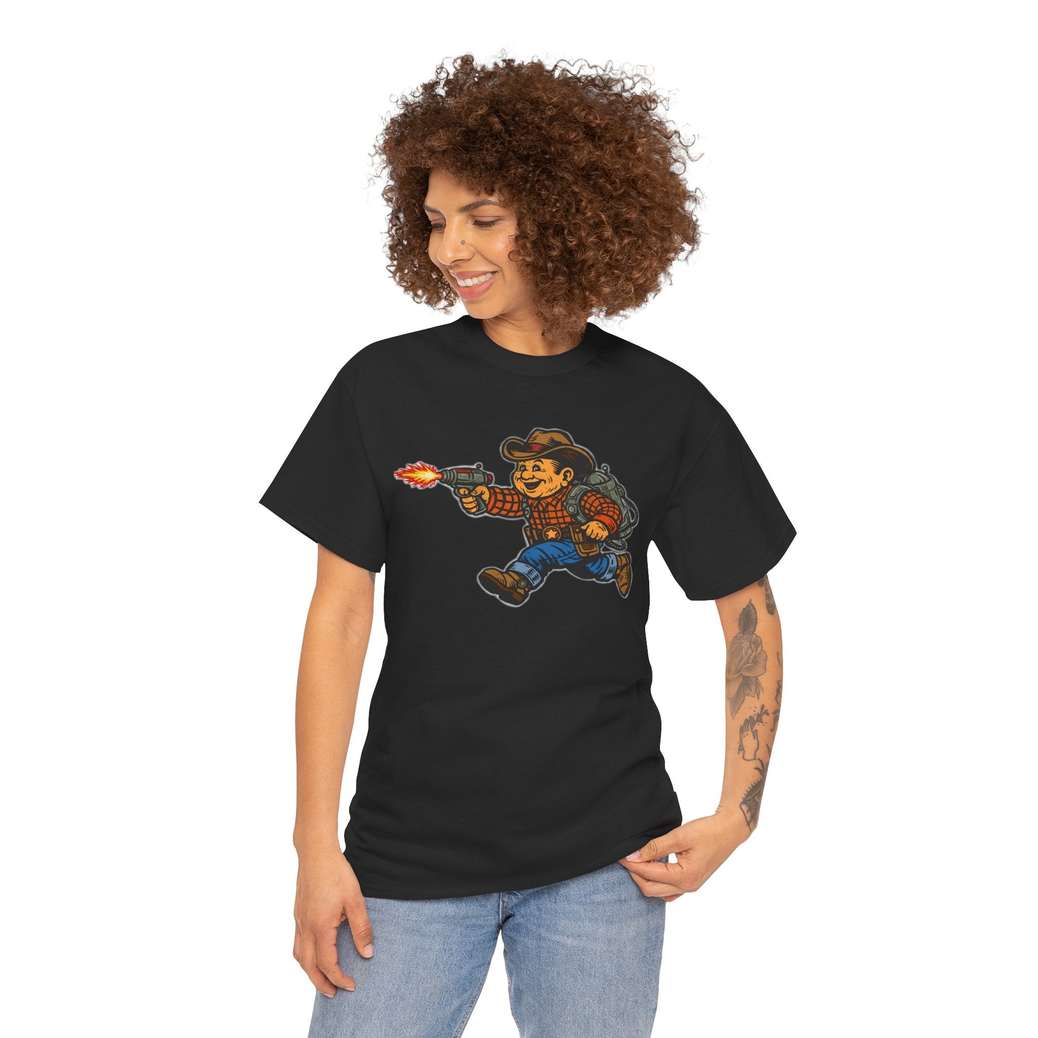 Poco Pete The Space Cowboy T‑Shirt — Retro Western Heavy Cotton Tee