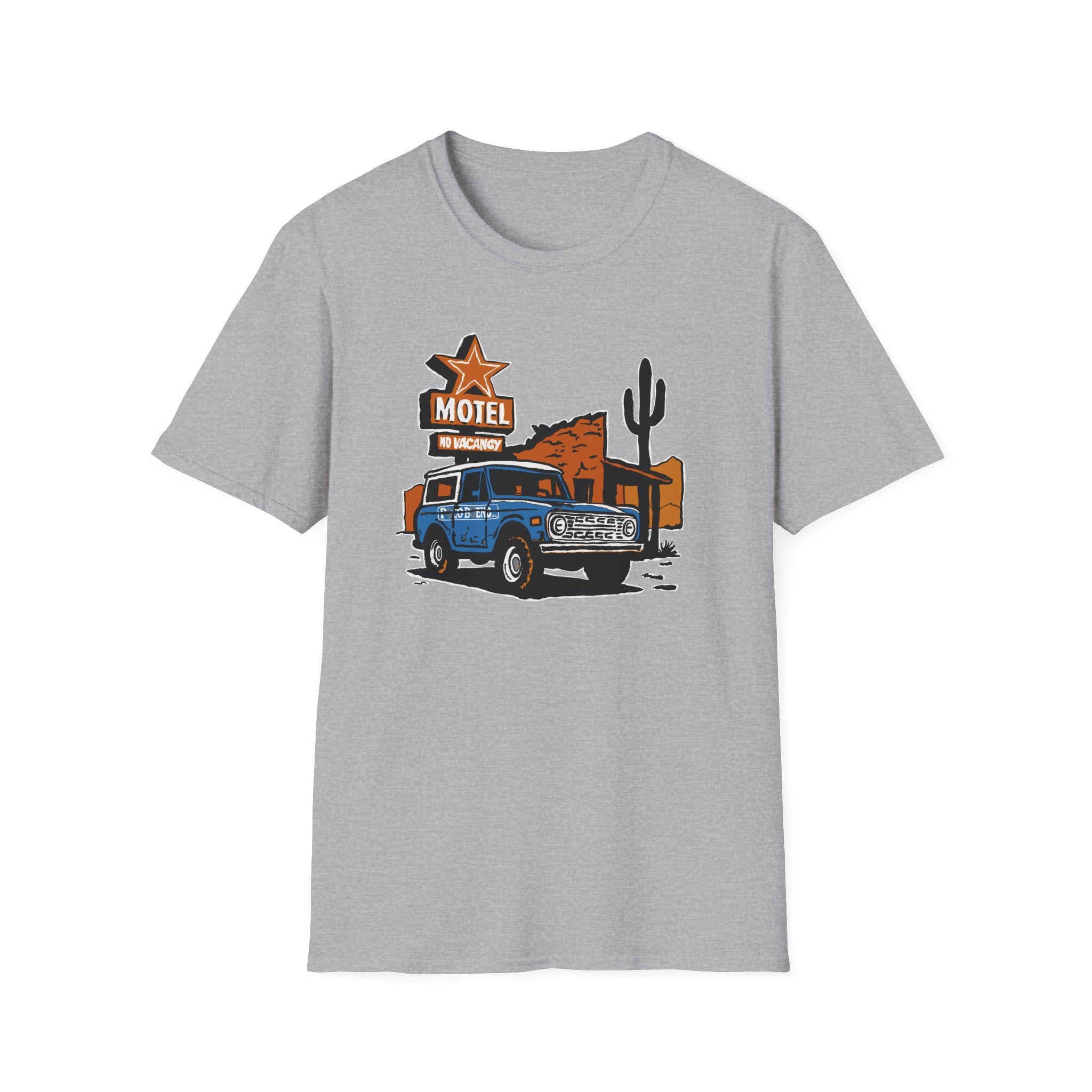 No Vacancy T-Shirt – Retro Pickup & Cactus Graphic T