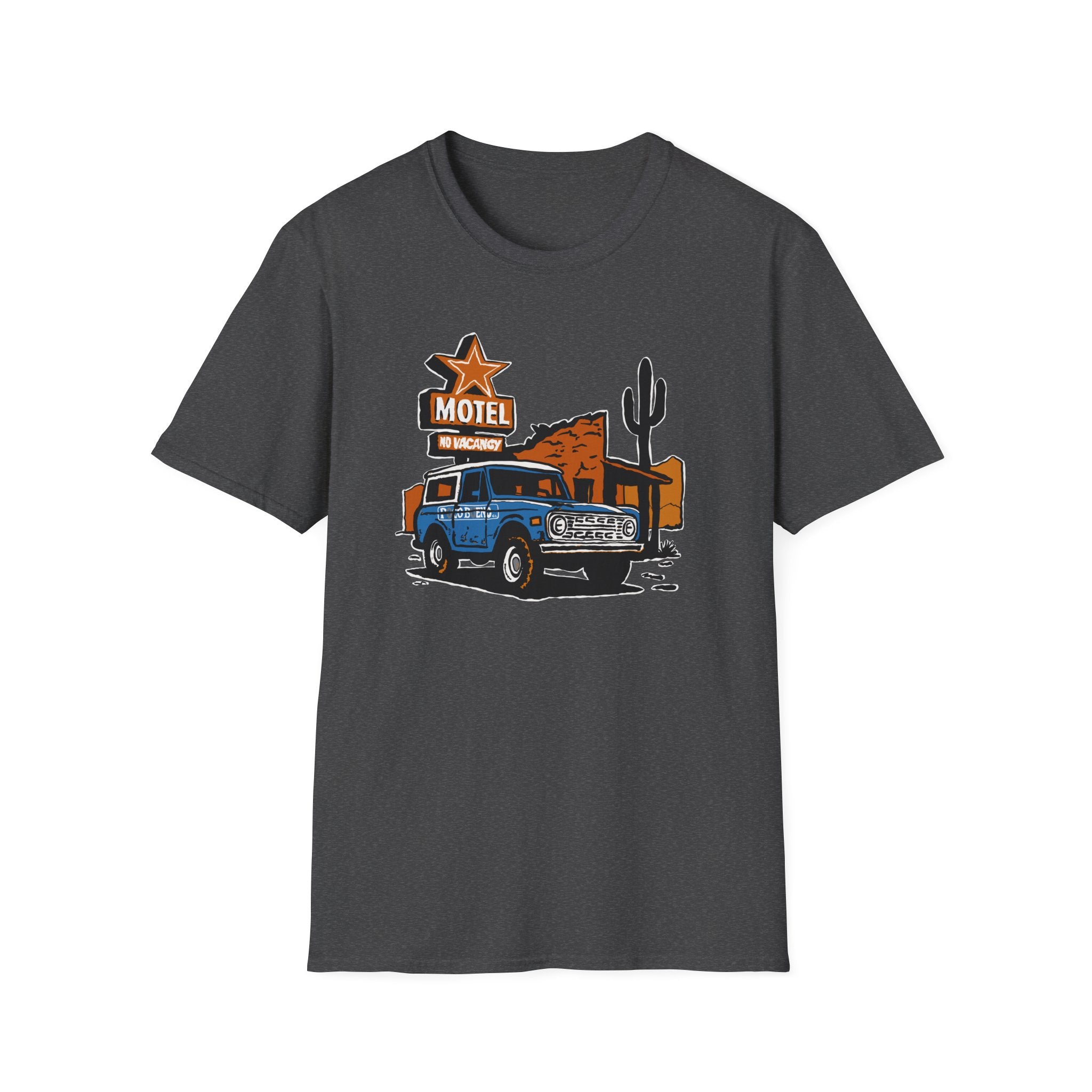 No Vacancy T-Shirt – Retro Pickup & Cactus Graphic T