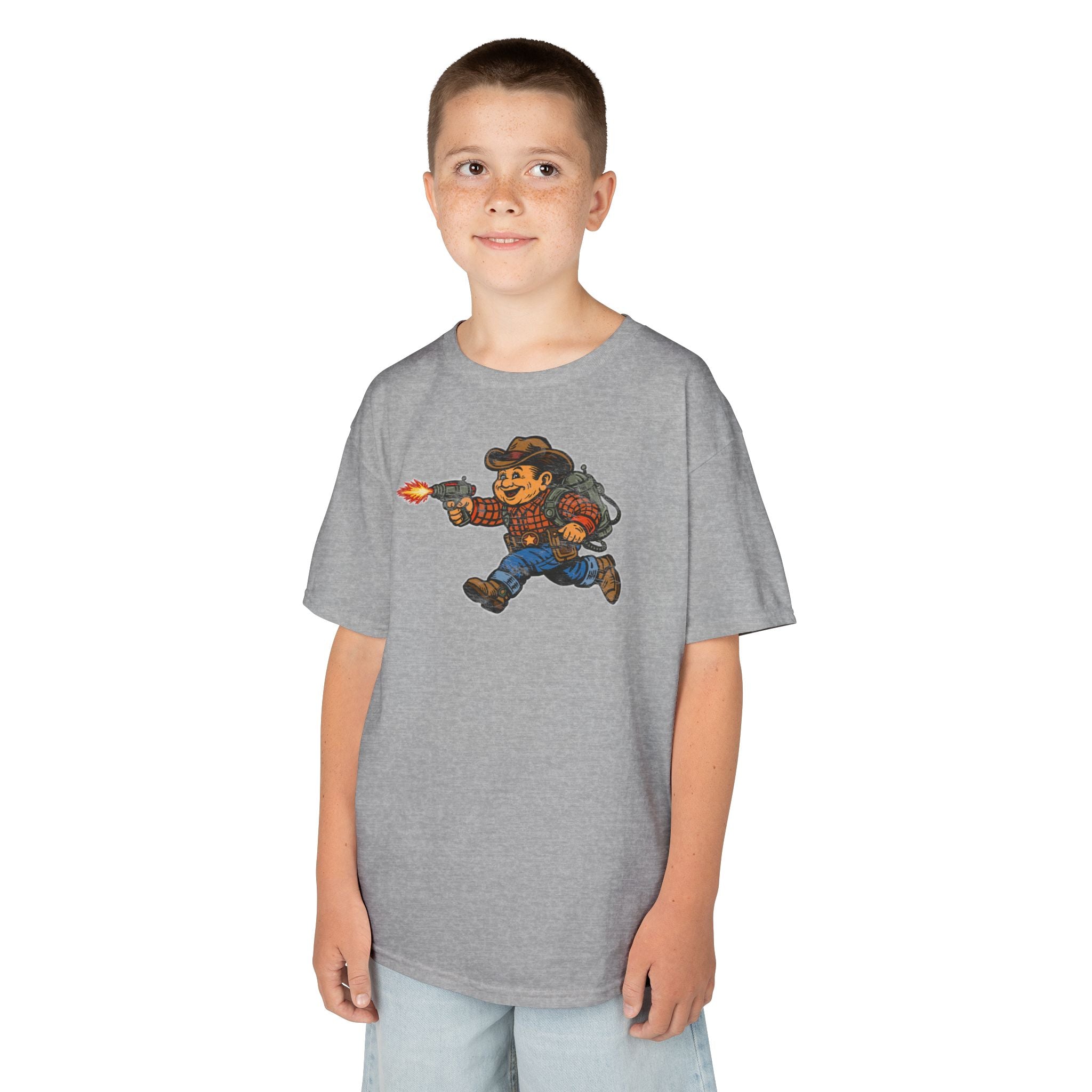 Poco Pete The Space Cowboy Kids T‑Shirt — Retro Western Heavy Cotton Tee