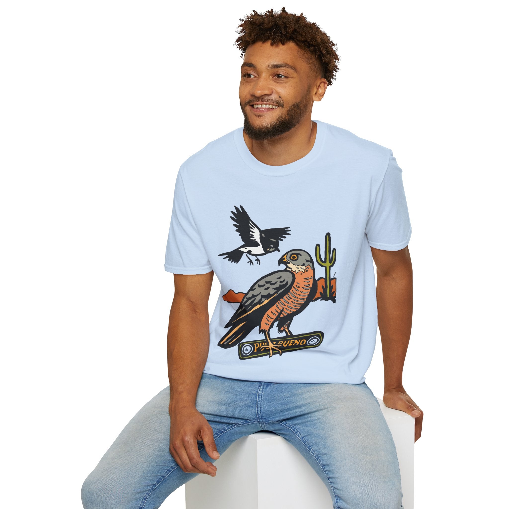 Desert Hawk Tee — 'Poco Bueno' Bird Graphic T-Shirt