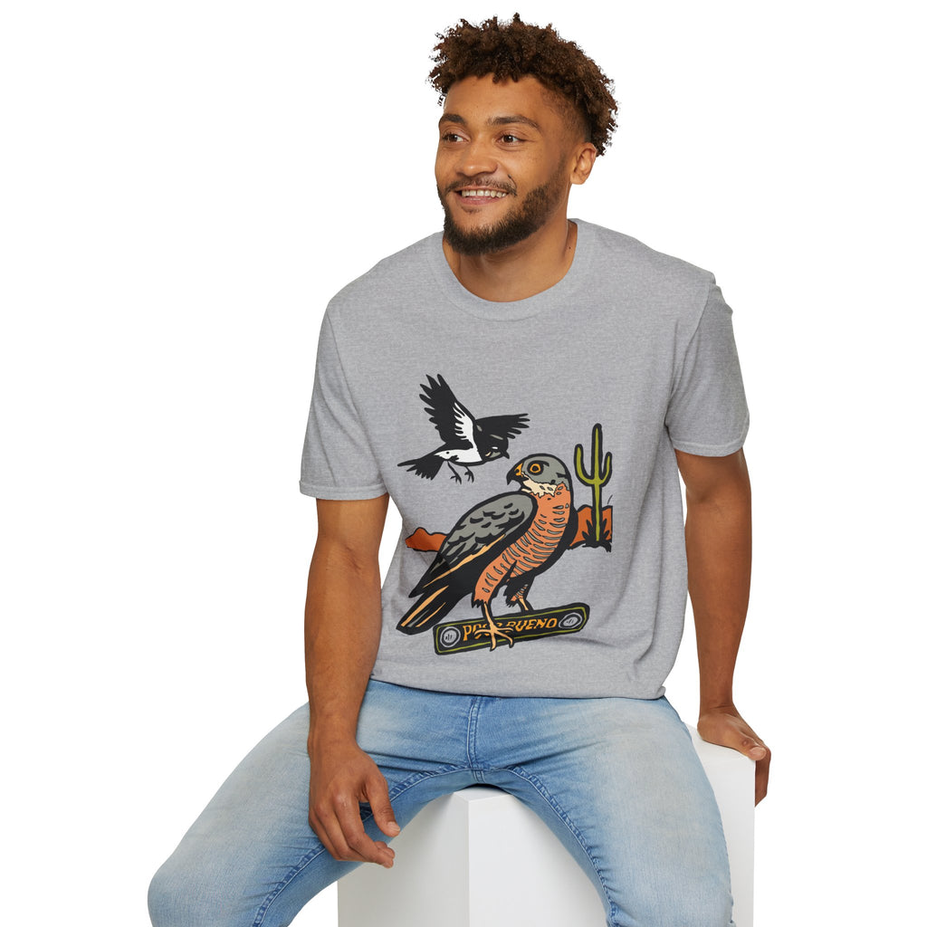Desert Hawk Tee — 'Poco Bueno' Bird Graphic T-Shirt