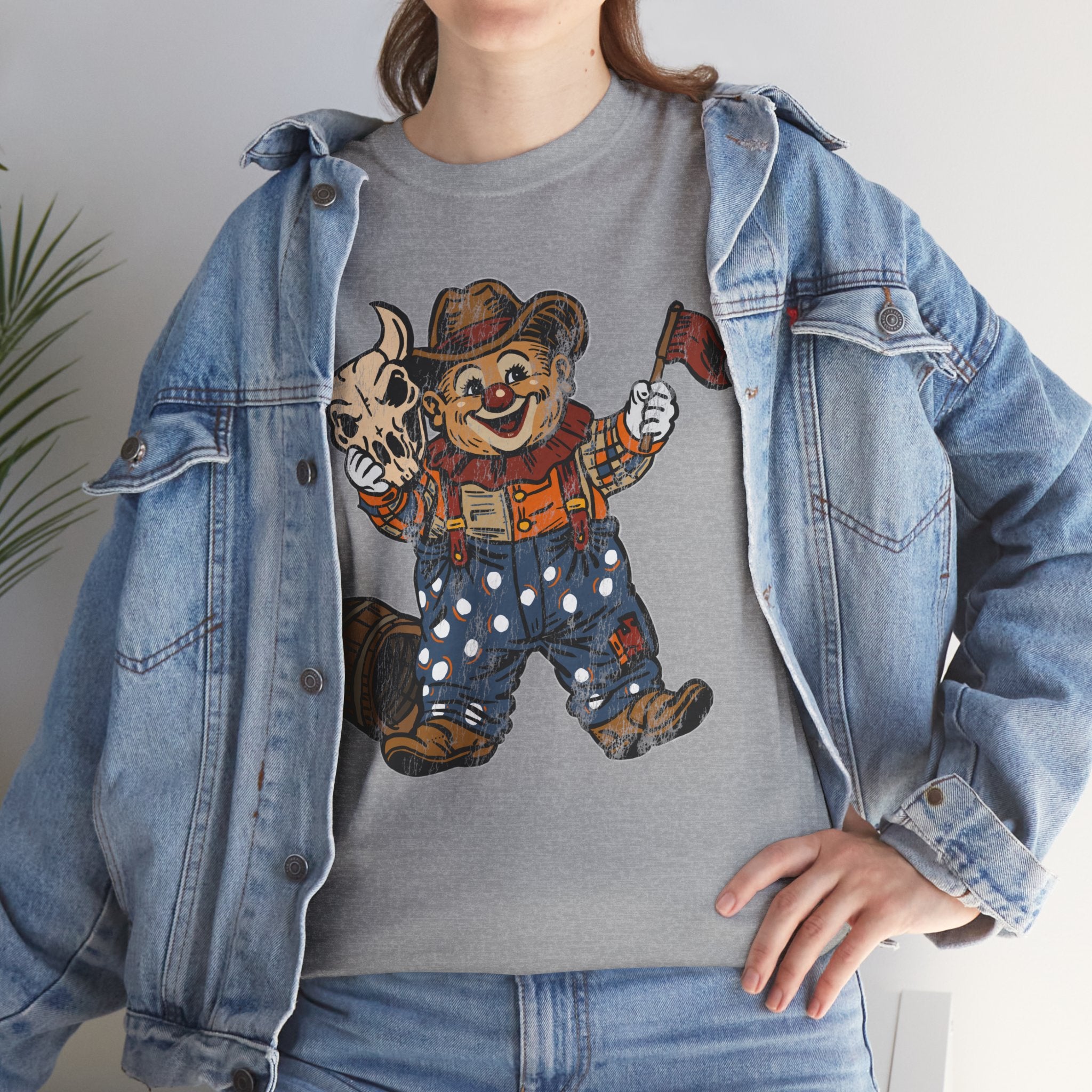 Poco Pete "Just a Clown" T‑Shirt — Retro Western Heavy Cotton Tee