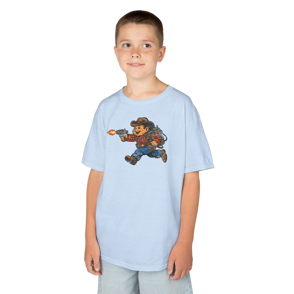 Poco Pete The Space Cowboy Kids T‑Shirt — Retro Western Heavy Cotton Tee