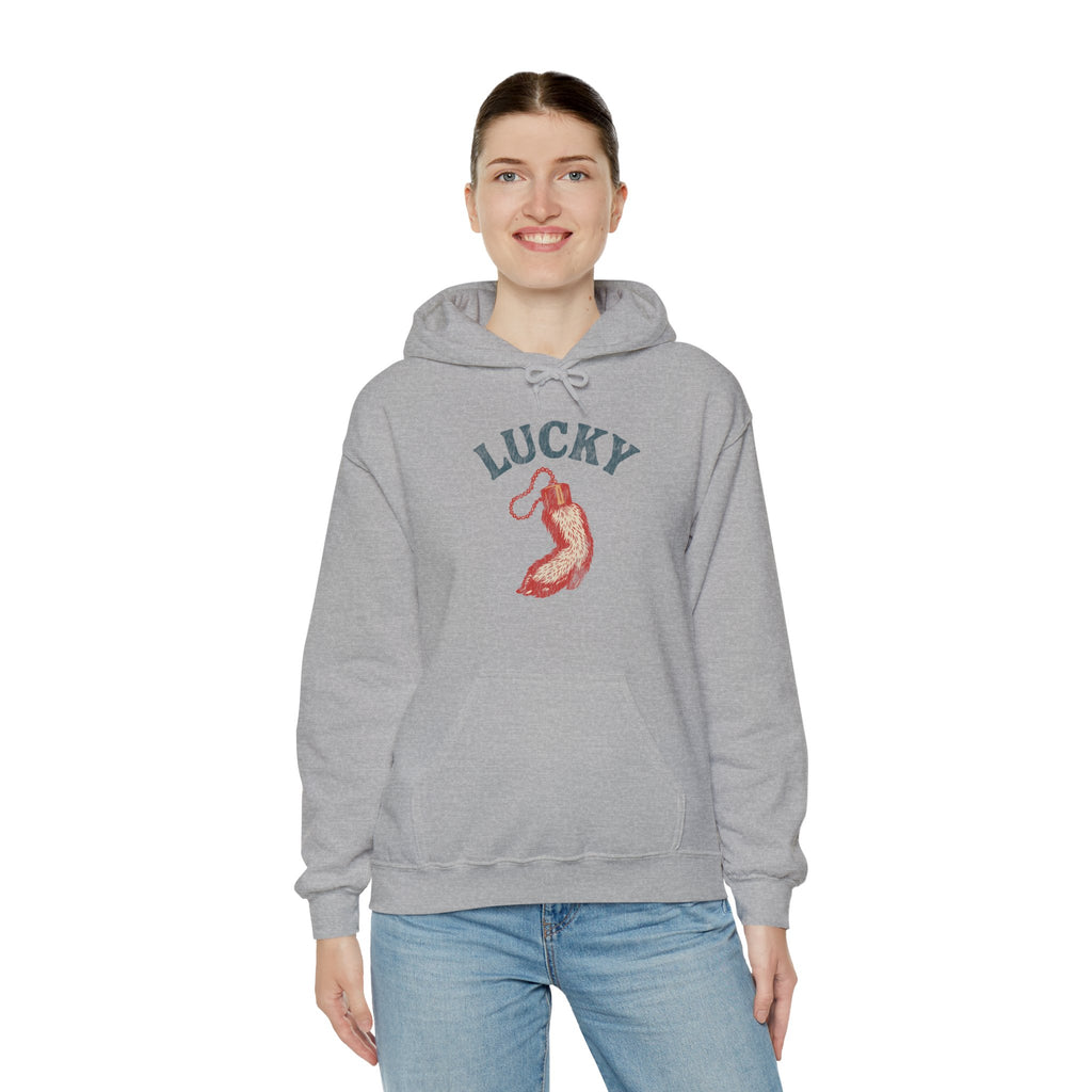 "Lucky" Vintage Rabbit Graphic Hooded Sweatshirt