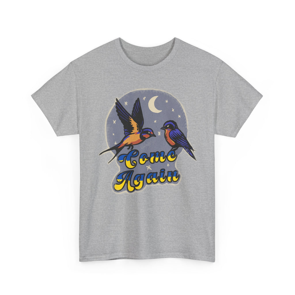 'Come Again' Tee — Retro Souvenir Welcome Swallow Moon Graphic T-Shirt