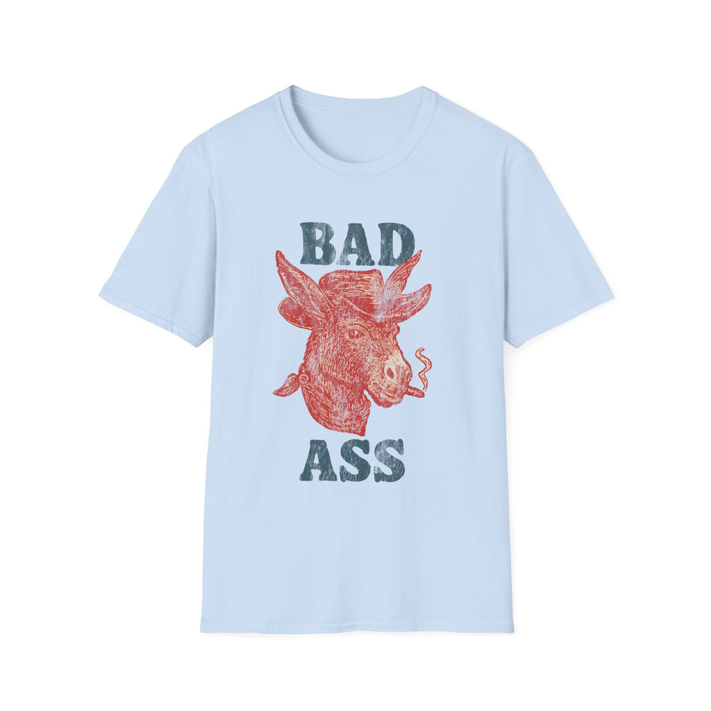 Bad Ass Donkey T-Shirt — Vintage Smoky Red Graphic Tee
