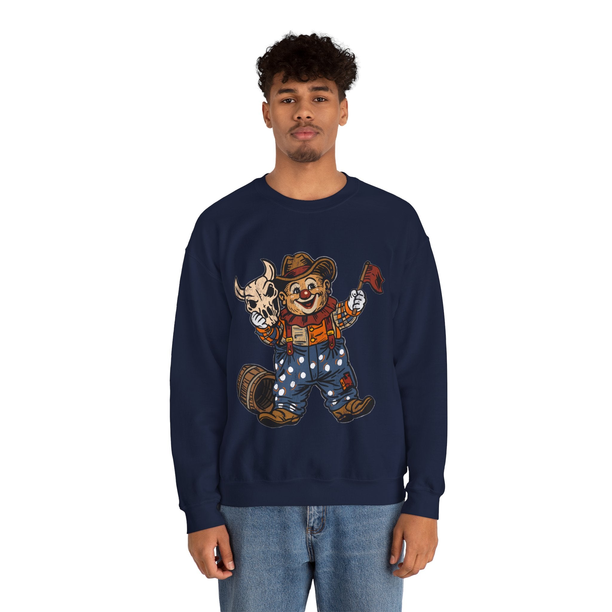 Poco Pete "Just a Clown" Pullover — Retro Western Crewneck Sweatshirt