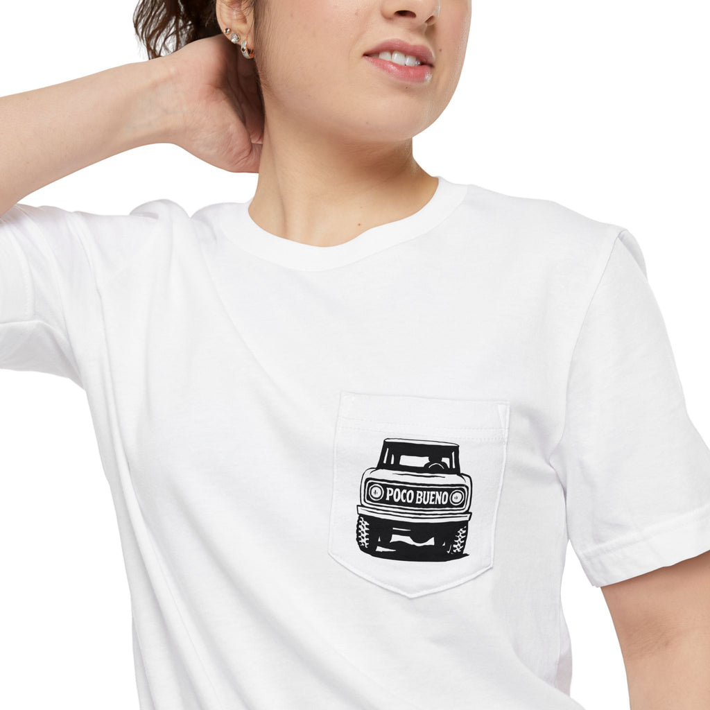 Truck Graphic Pocket Tee — "Poco Bueno" Off‑Road Vintage Pickup Pocket T‑Shirt