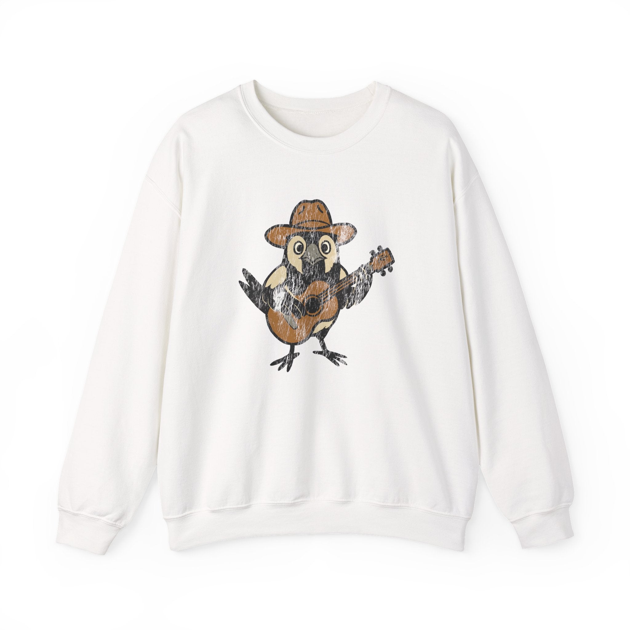 Cowpoke Sweatshirt— Cute Cowboy Magpie Playing Guitar Sweater