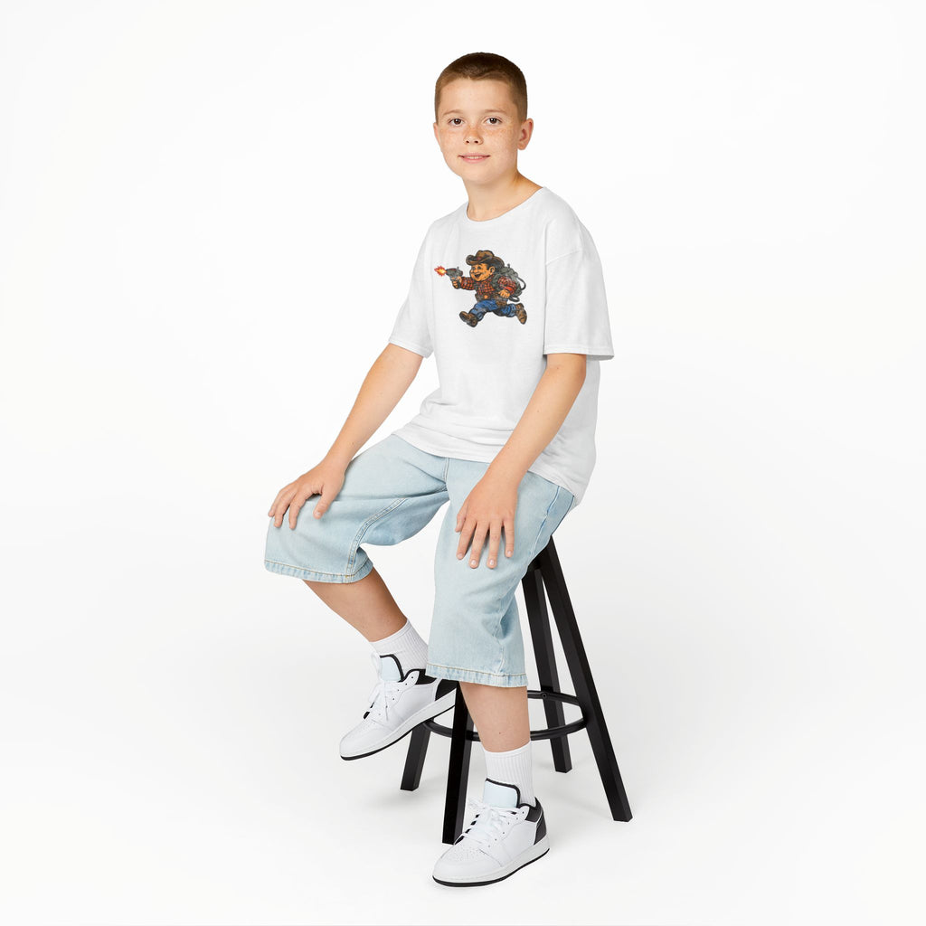 Poco Pete The Space Cowboy Kids T‑Shirt — Retro Western Heavy Cotton Tee