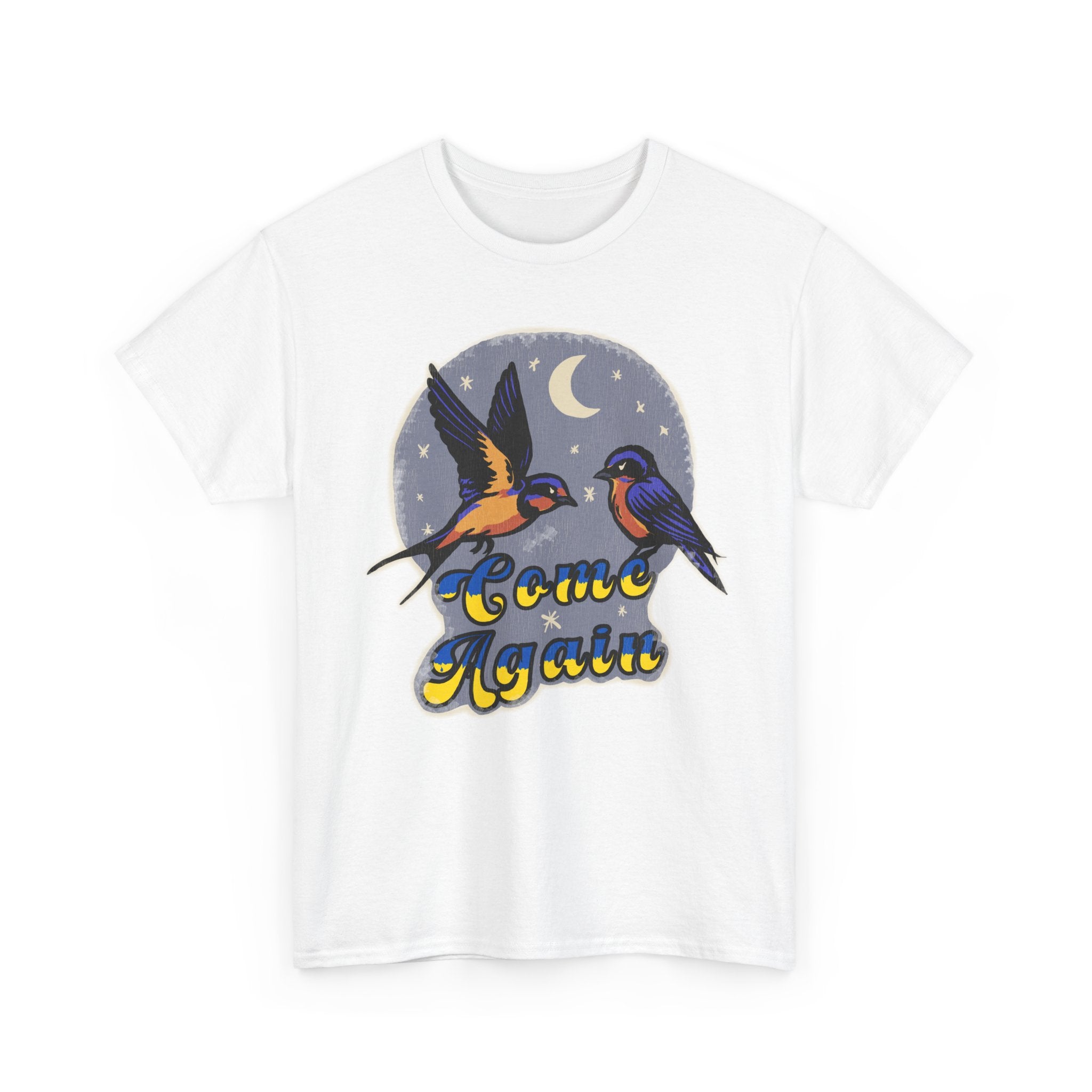'Come Again' Tee — Retro Souvenir Welcome Swallow Moon Graphic T-Shirt