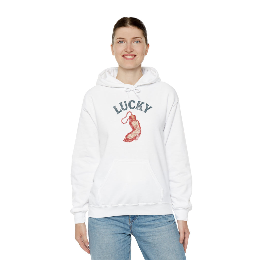 "Lucky" Vintage Rabbit Graphic Hooded Sweatshirt