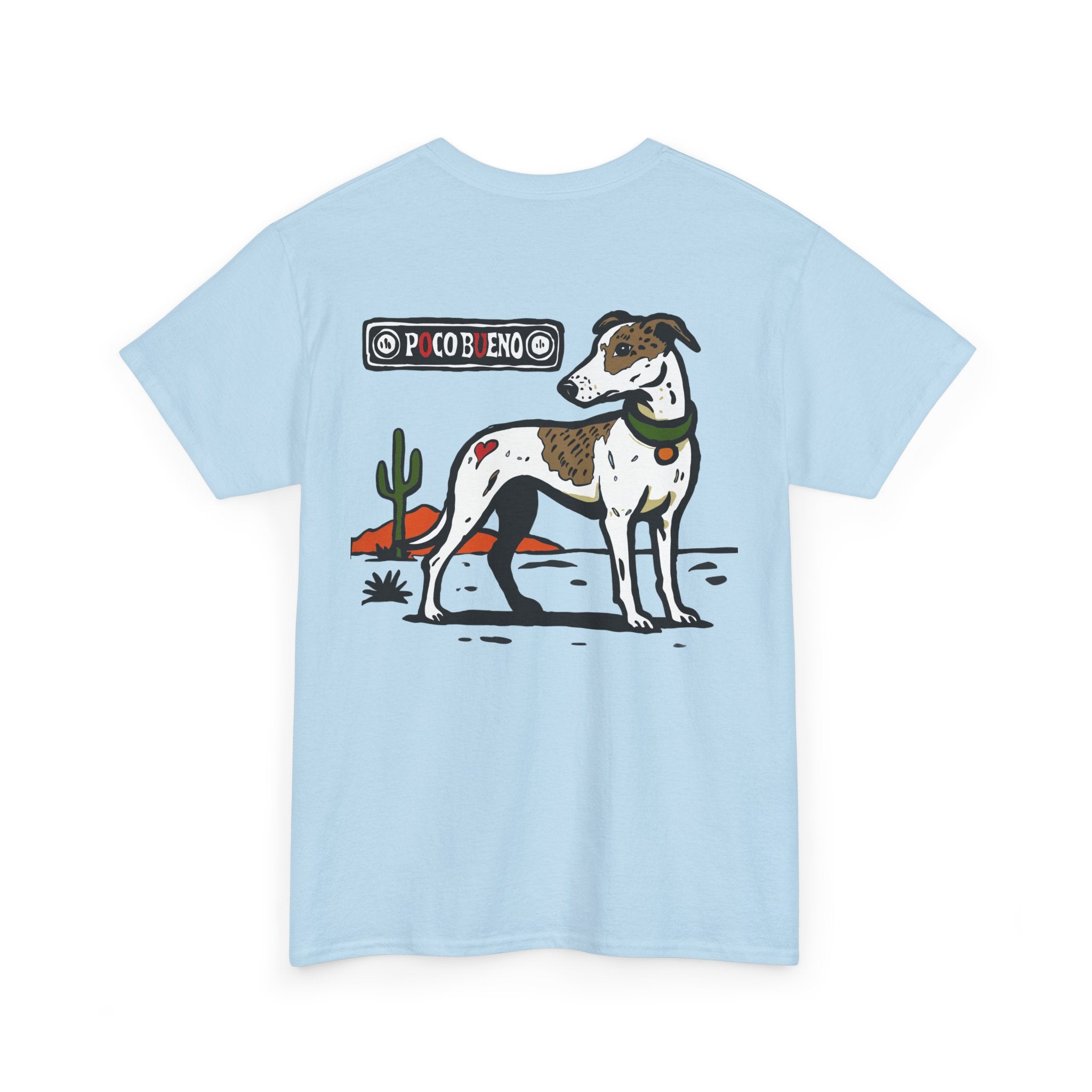 Fox The Greyhound Desert Graphic Tee — Dog Illustration T-Shirt