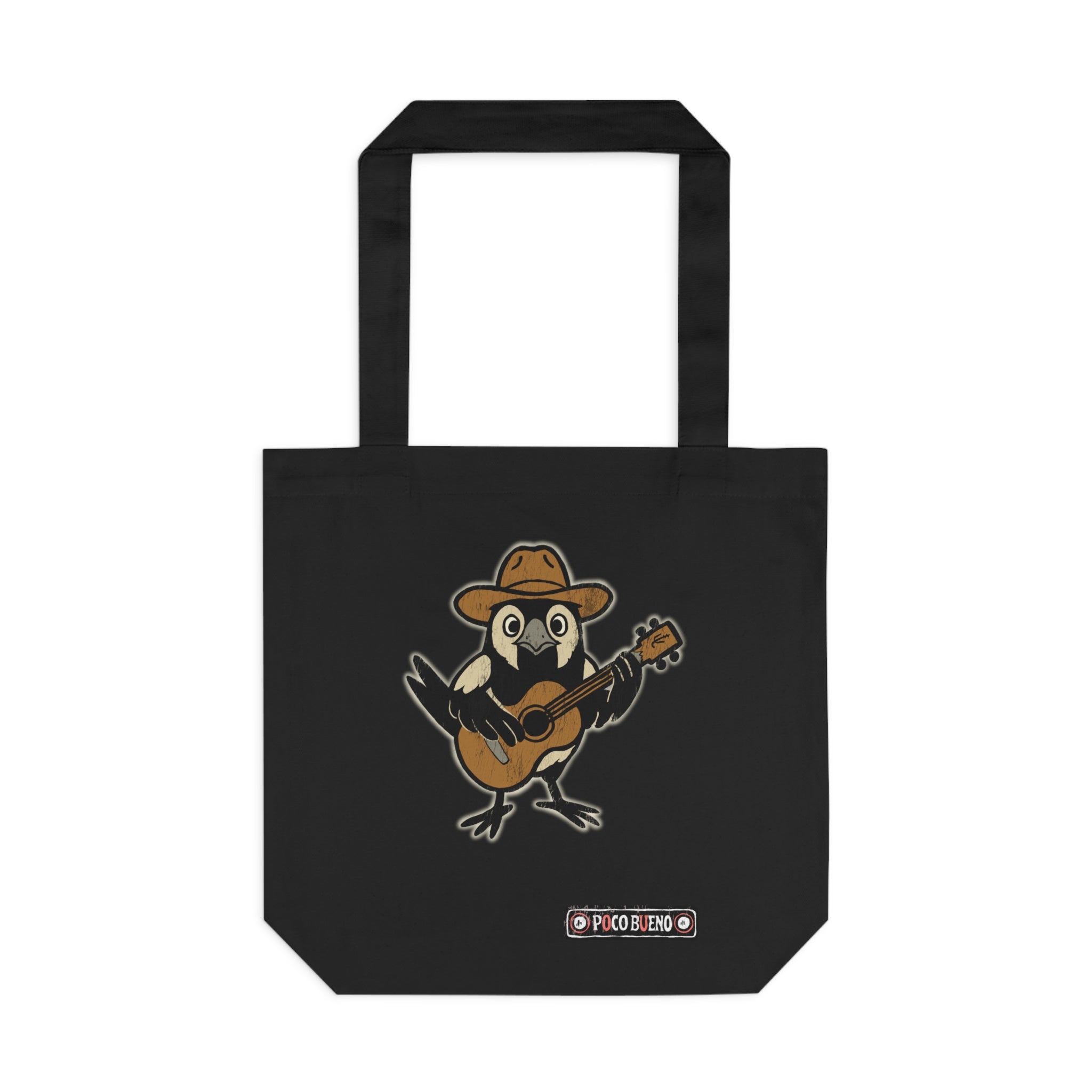 Cowpoke Tote — Cute Cowboy Magpie Playing Guitar Cotton Tote Bag