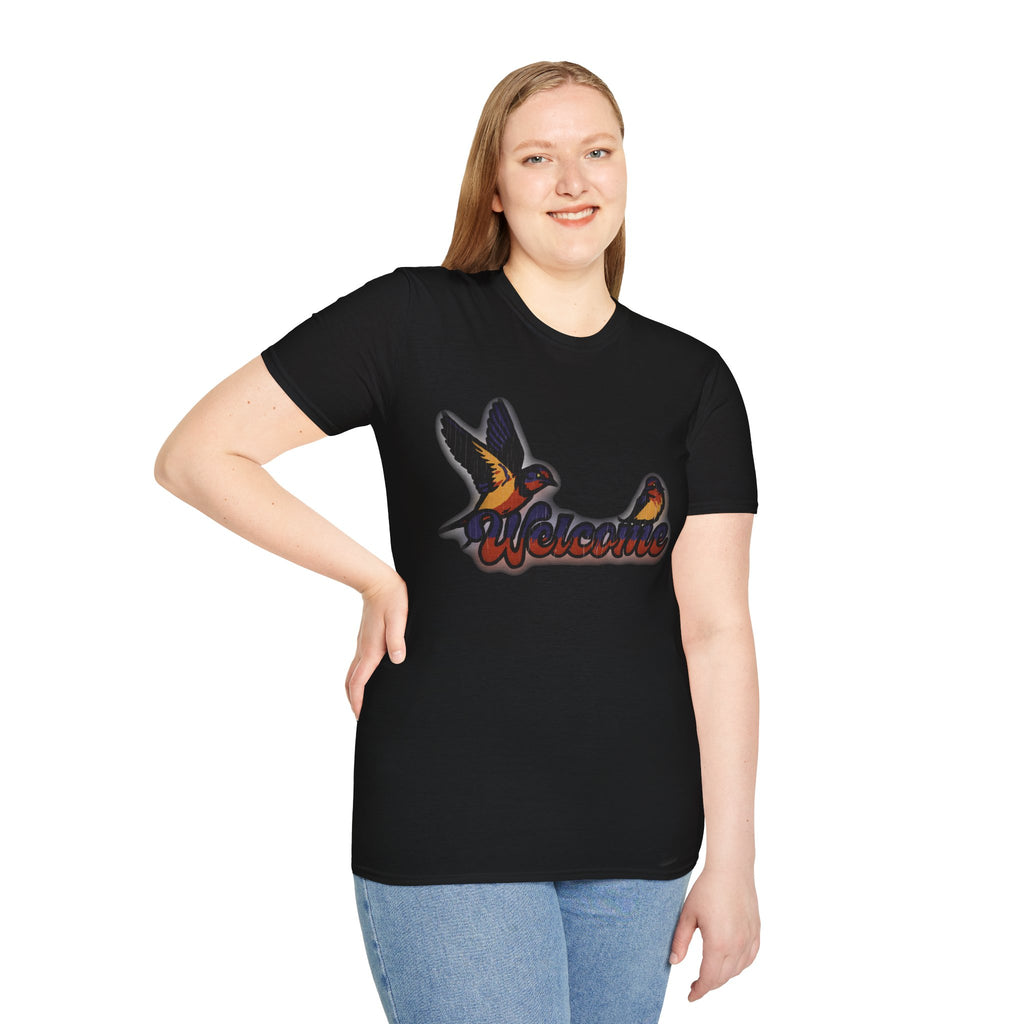 Welcome Swallow T-Shirt — Retro Bird Graphic Tee