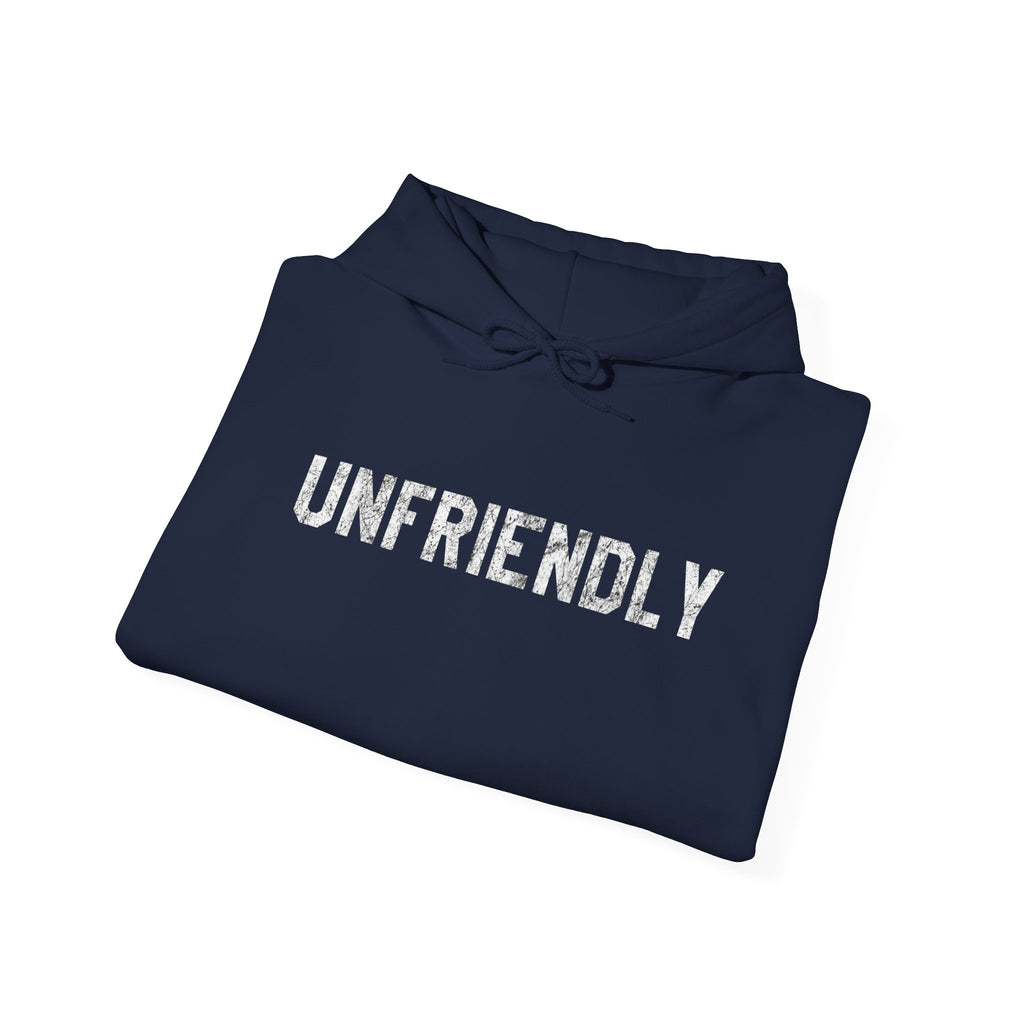 Unfriendly Hoodie — Minimalist Graphic Hooded Sweatshirt