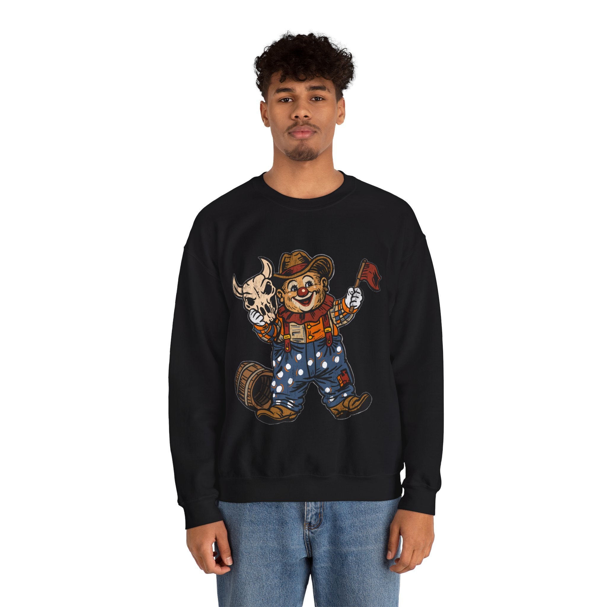 Poco Pete "Just a Clown" Pullover — Retro Western Crewneck Sweatshirt
