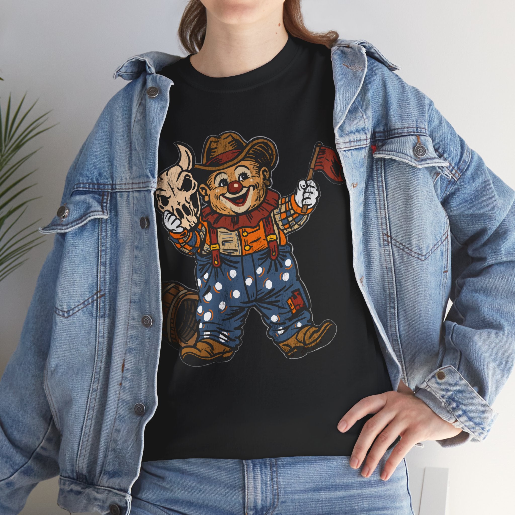 Poco Pete "Just a Clown" T‑Shirt — Retro Western Heavy Cotton Tee