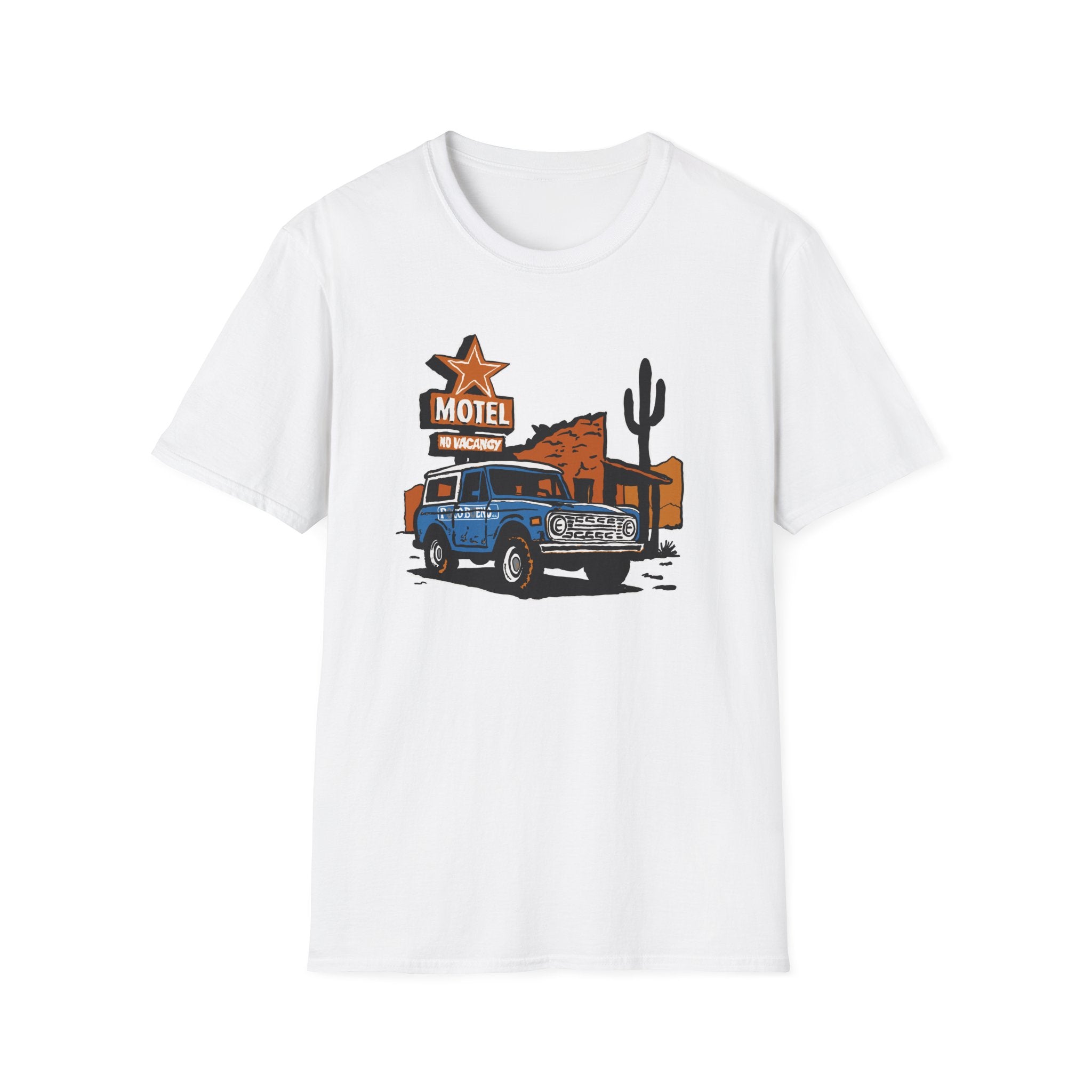 No Vacancy T-Shirt – Retro Pickup & Cactus Graphic T