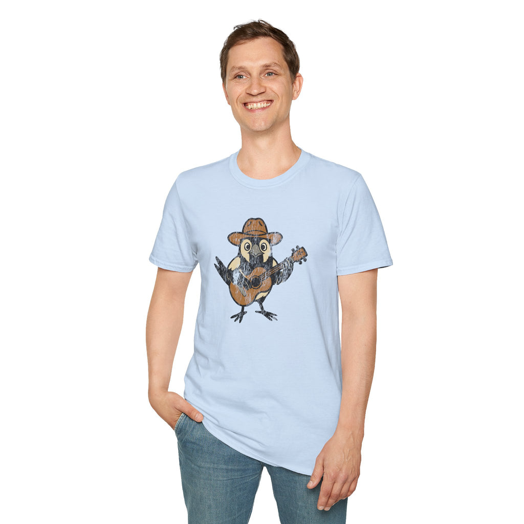 Cowpoke T-Shirt — Cute Cowboy Magpie Playing Guitar Tee
