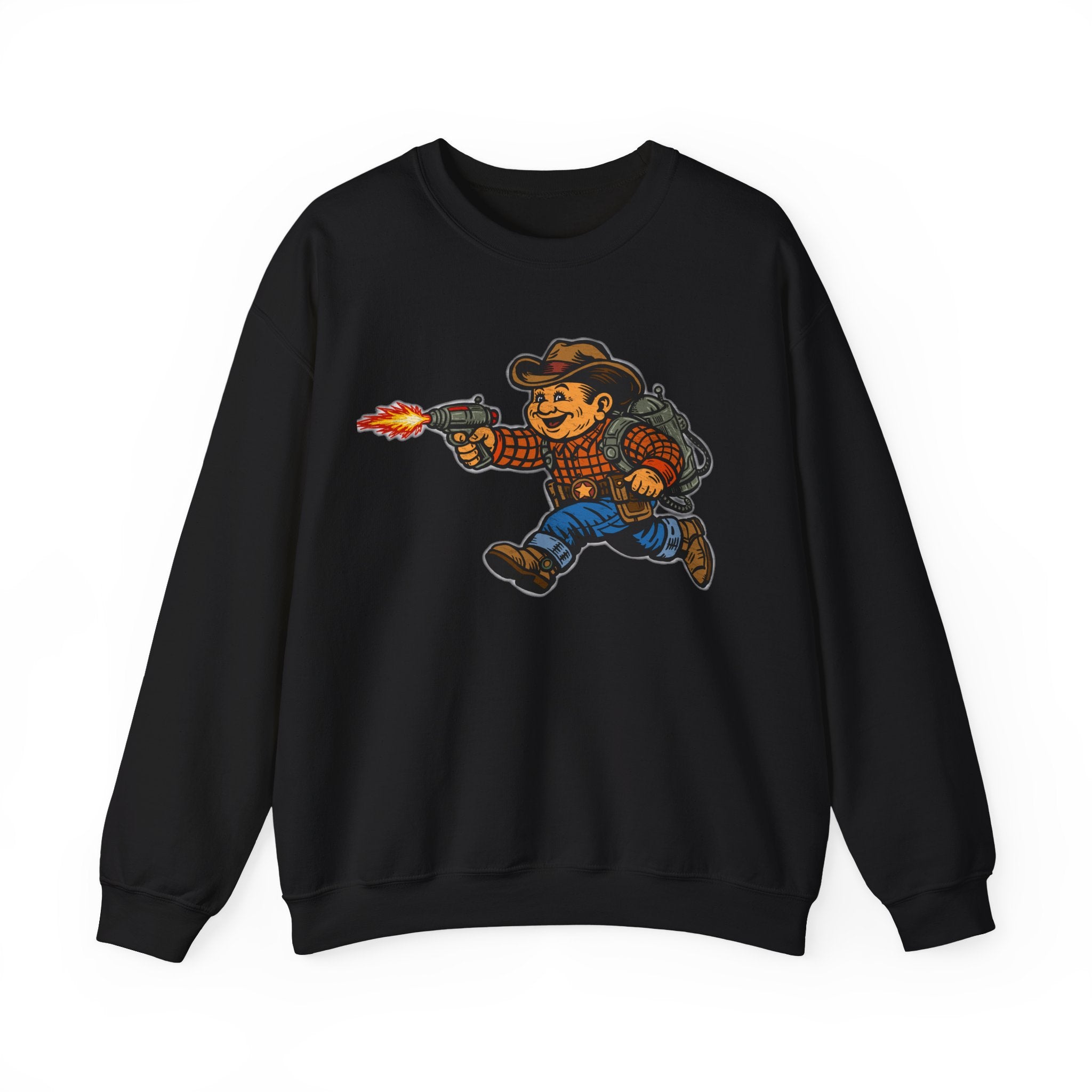 Poco Pete The Space Cowboy Pullover – Retro Cowboy Space Blaster Sweatshirt