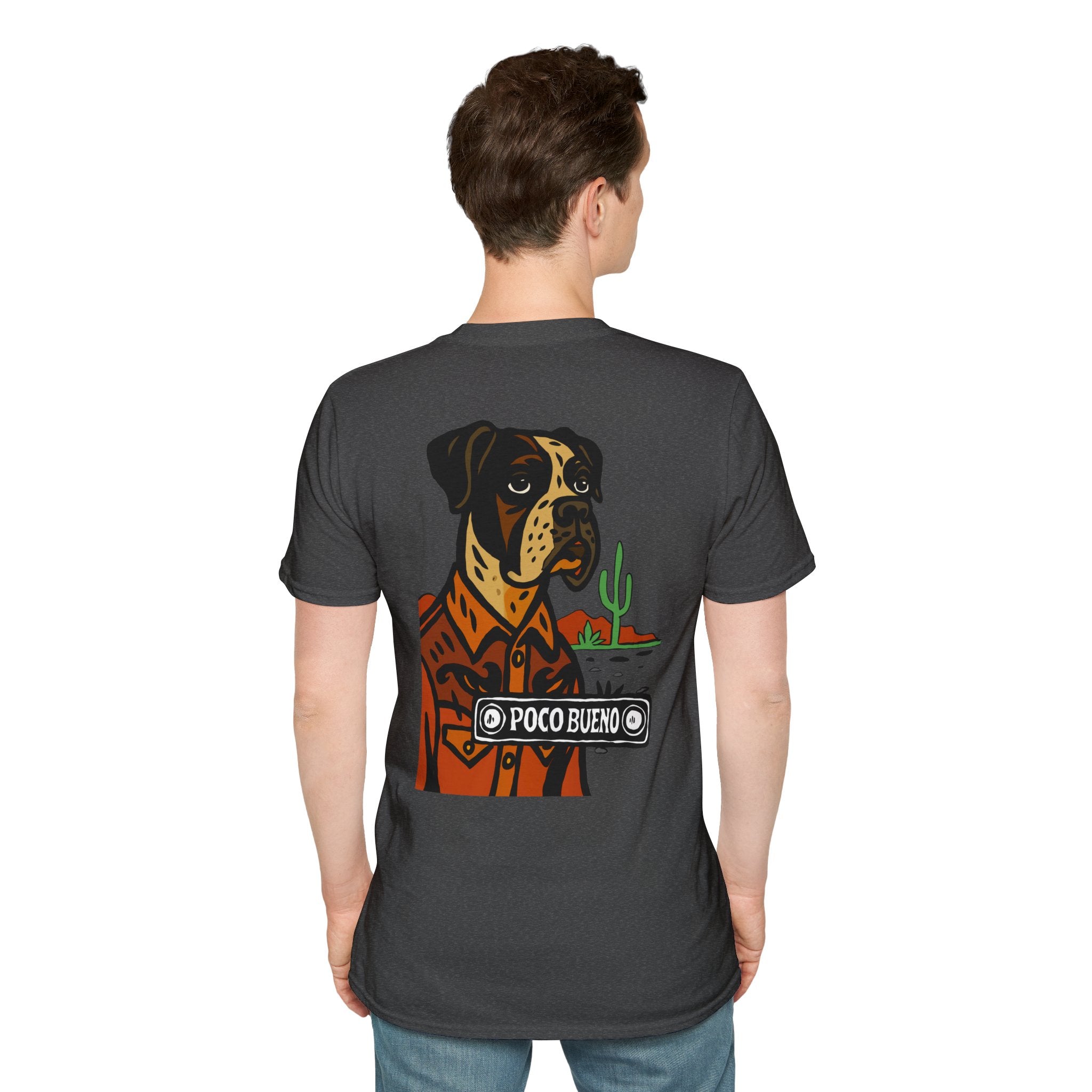Bonnie The Boxer Dog Desert Tee — "Poco Bueno" Graphic T-Shirt