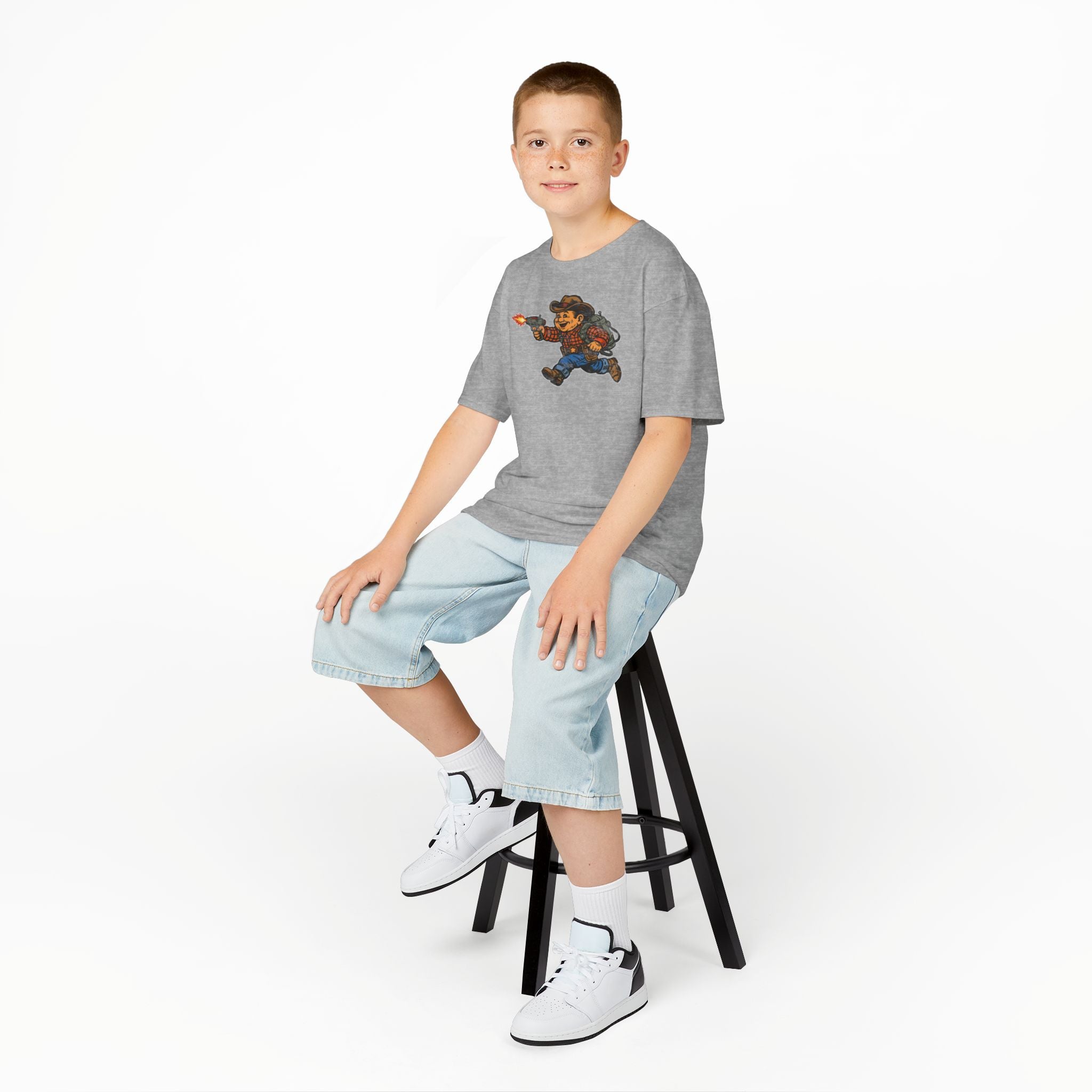 Poco Pete The Space Cowboy Kids T‑Shirt — Retro Western Heavy Cotton Tee