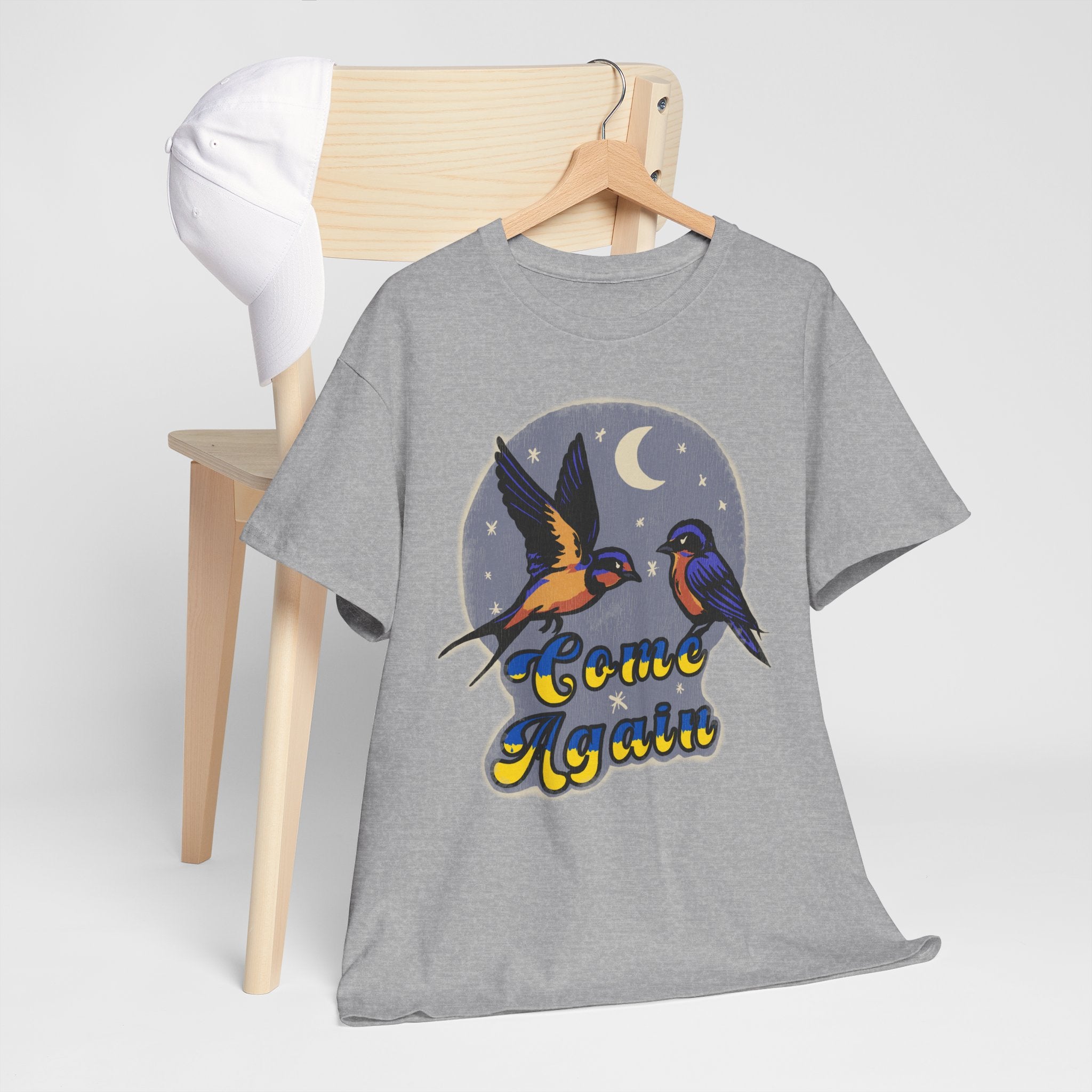 'Come Again' Tee — Retro Souvenir Welcome Swallow Moon Graphic T-Shirt