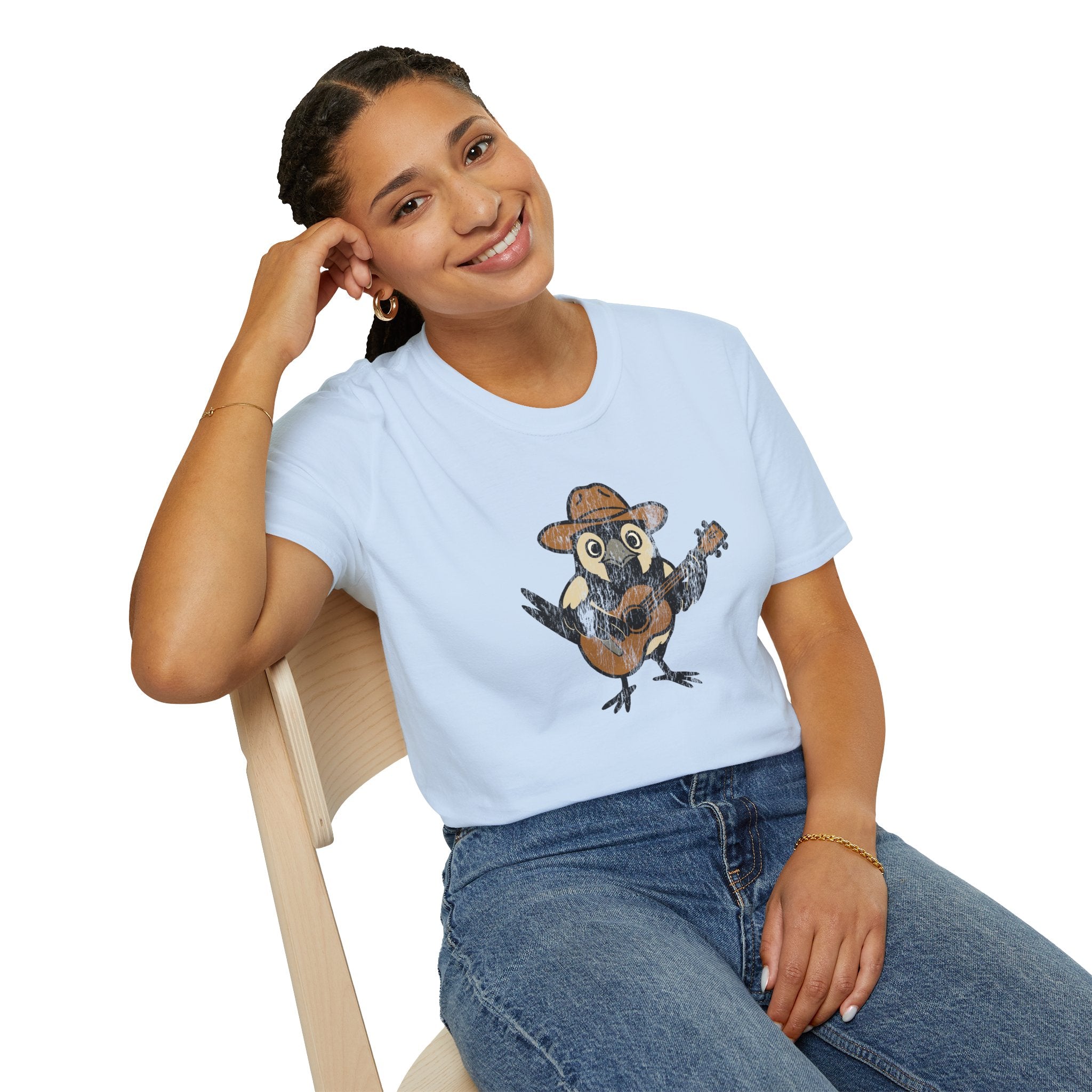 Cowpoke T-Shirt — Cute Cowboy Magpie Playing Guitar Tee