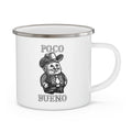 Poco Bueno Pete Camping Mug — Vintage Cowboy Campfire Coffee Cup