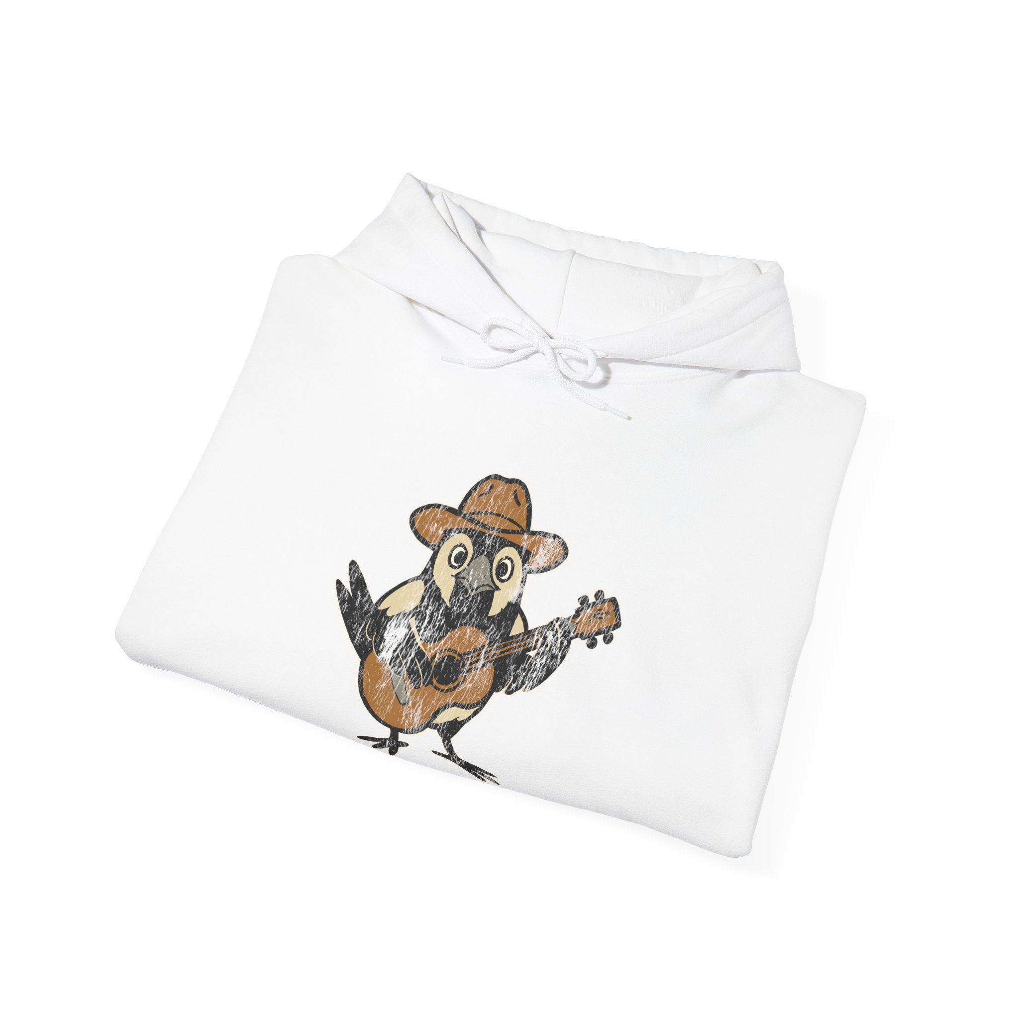 Cowpoke Hoodie— Cute Cowboy Magpie Playing Guitar Sweatshirt