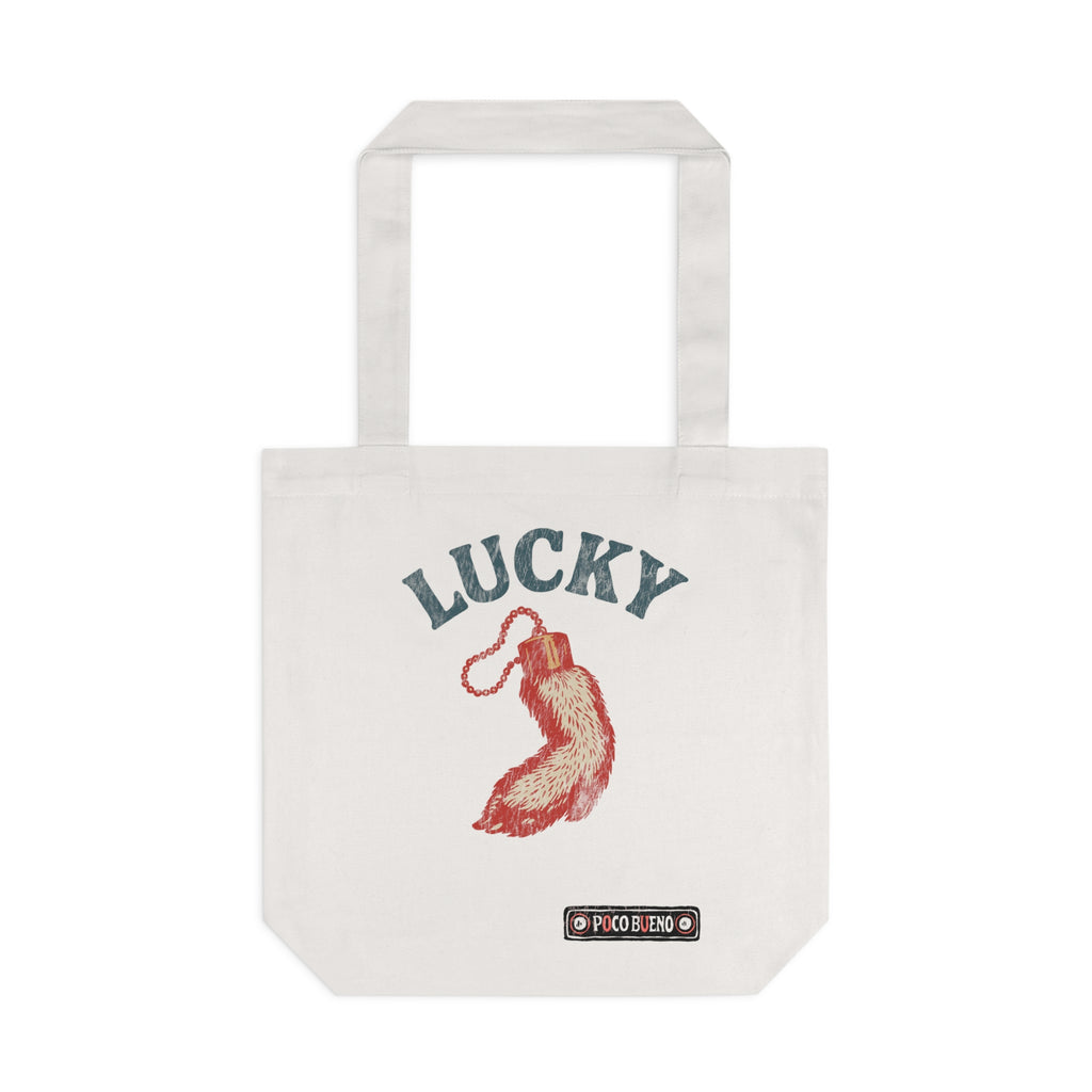 "Lucky" Vintage Rabbit Tote Bag — Good Luck Charm Cotton Tote