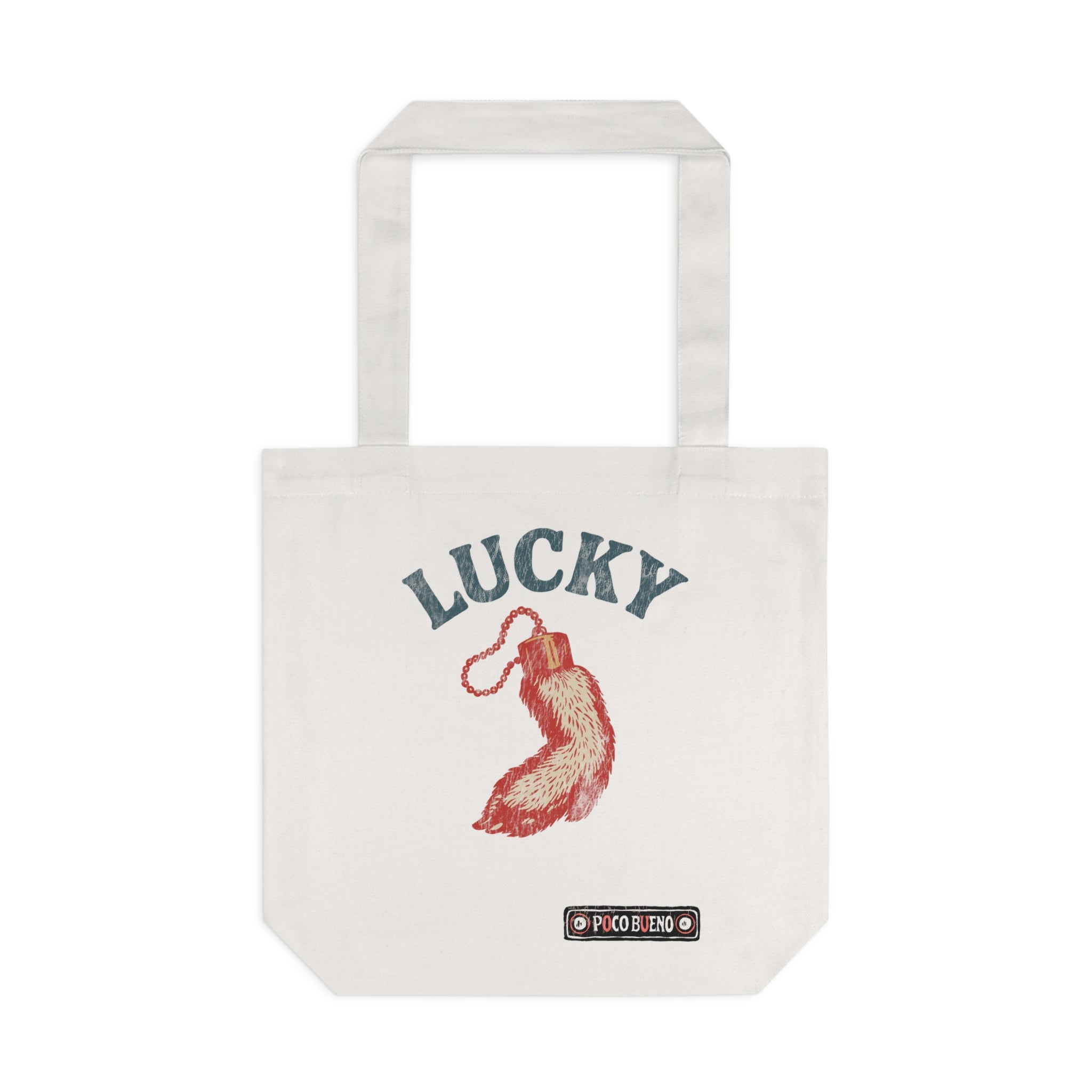 "Lucky" Vintage Rabbit Tote Bag — Good Luck Charm Cotton Tote