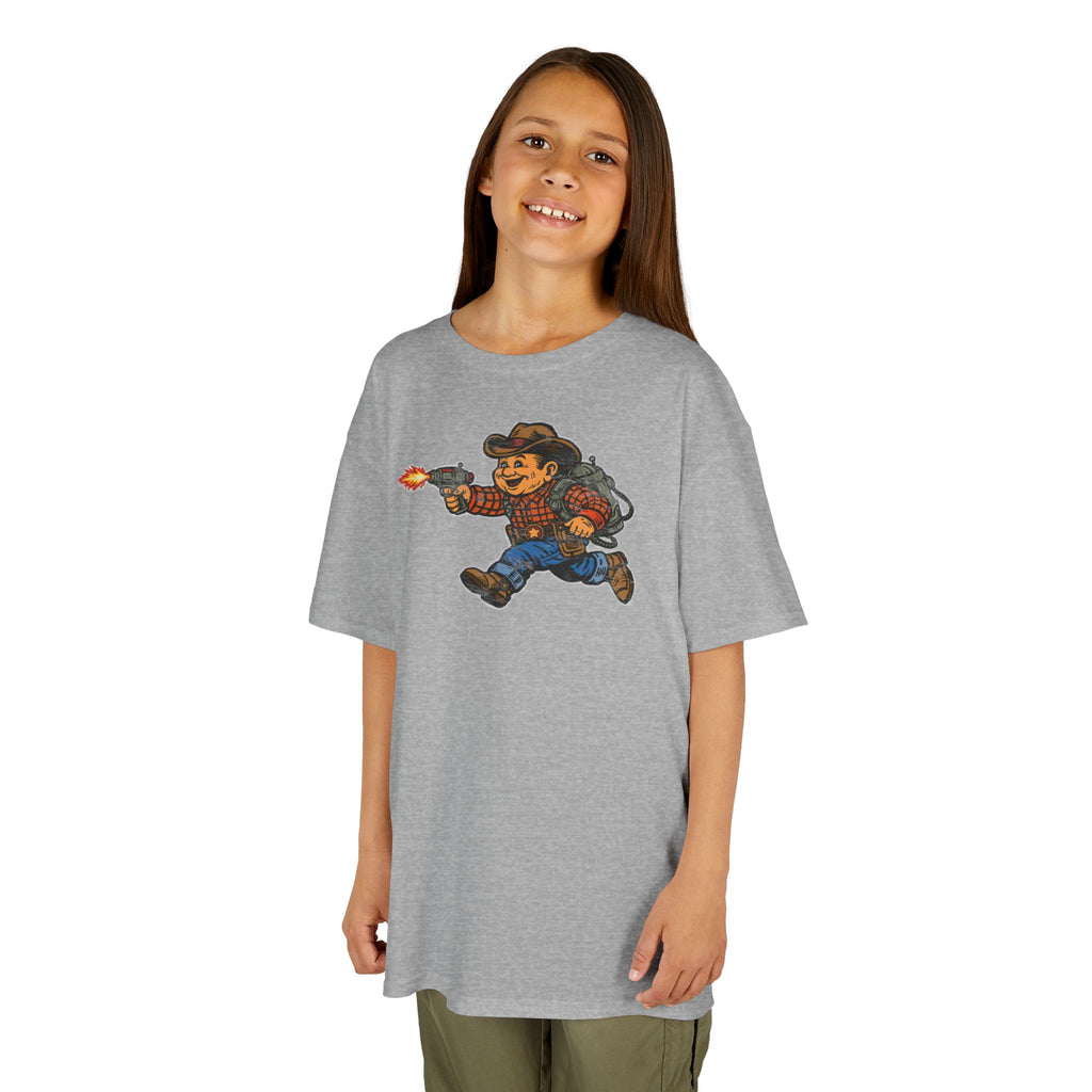 Poco Pete The Space Cowboy Kids T‑Shirt — Retro Western Heavy Cotton Tee