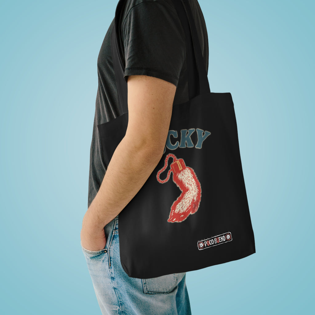 "Lucky" Vintage Rabbit Tote Bag — Good Luck Charm Cotton Tote