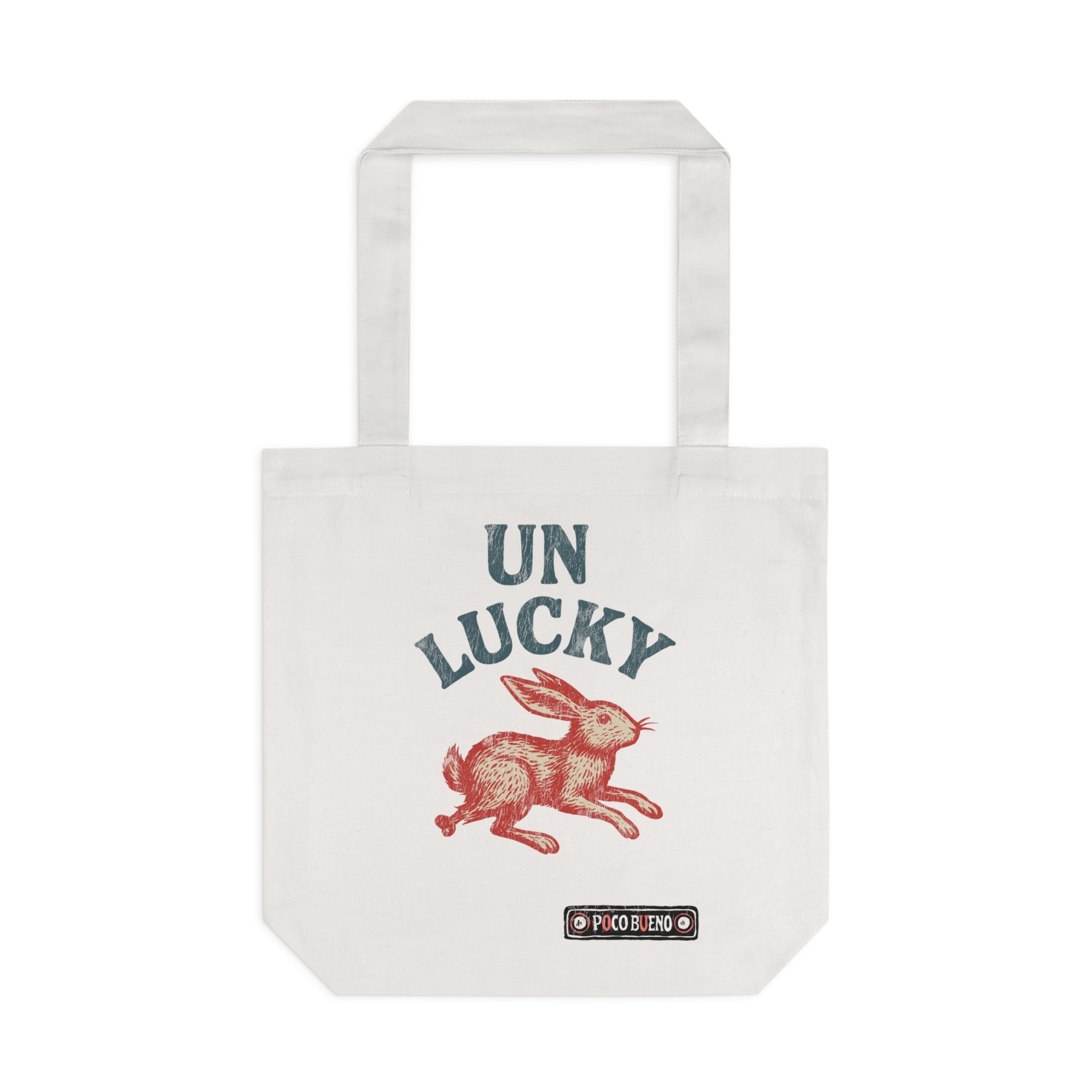 "Unlucky" Vintage Rabbit Tote Bag —  Graphic Cotton Tote