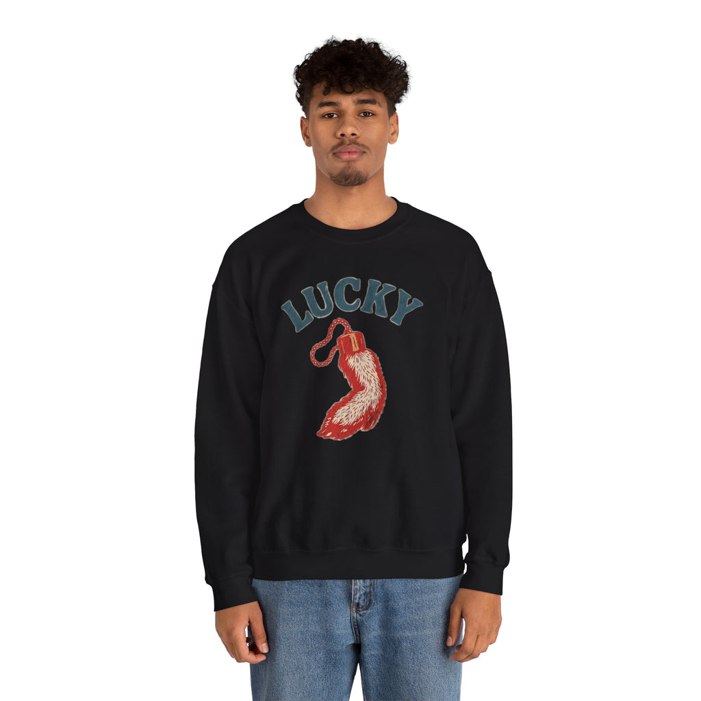 "Lucky" Vintage Rabbit Graphic Crewneck Sweatshirt