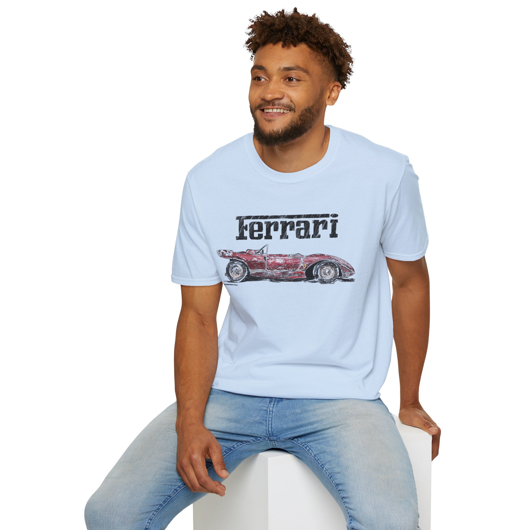 Ferrari Vintage Sketch Graphic T-Shirt