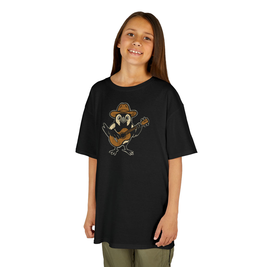 Kids Cowpoke T‑Shirt — Cute Country Songbird Graphic Tee for Children