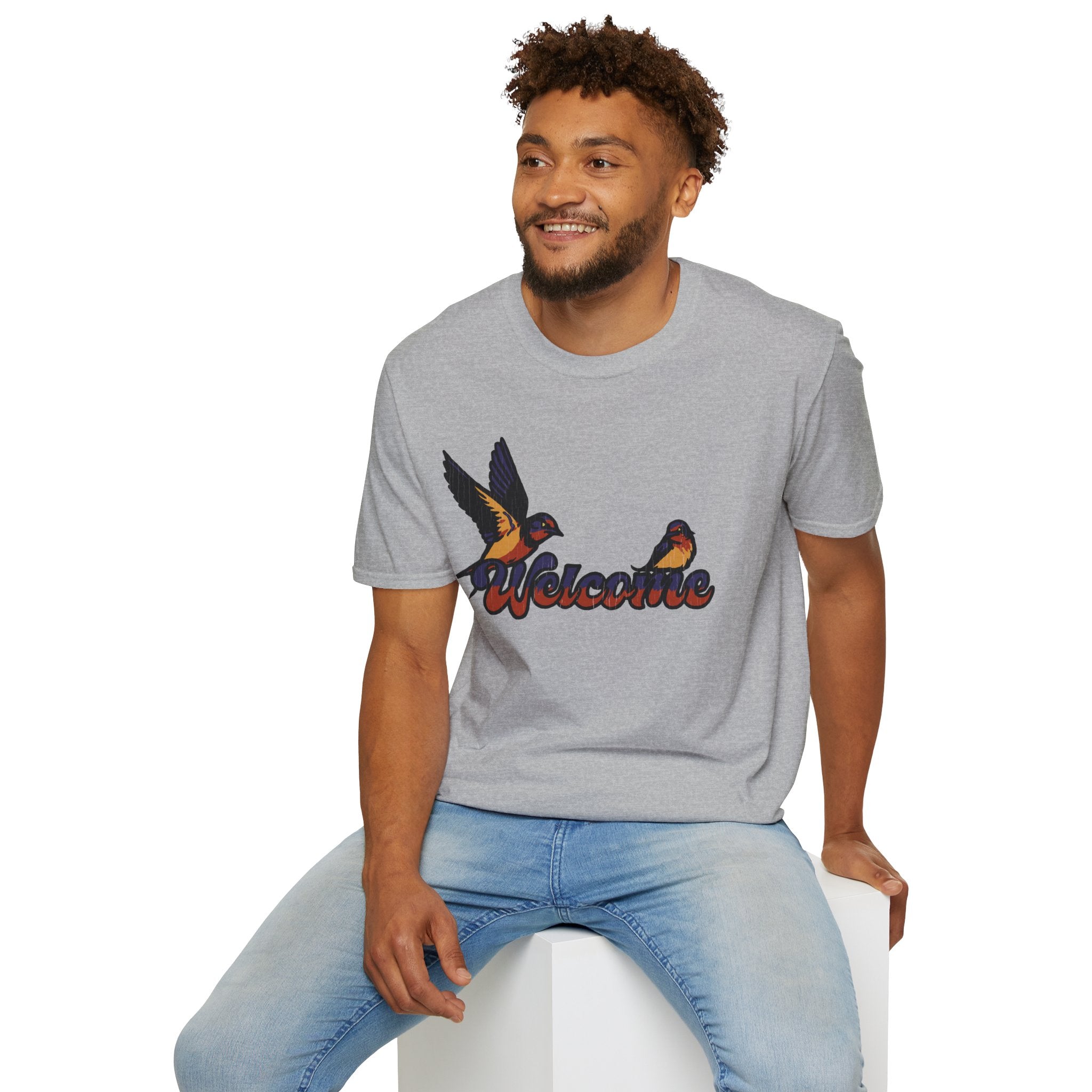 Welcome Swallow T-Shirt — Retro Bird Graphic Tee