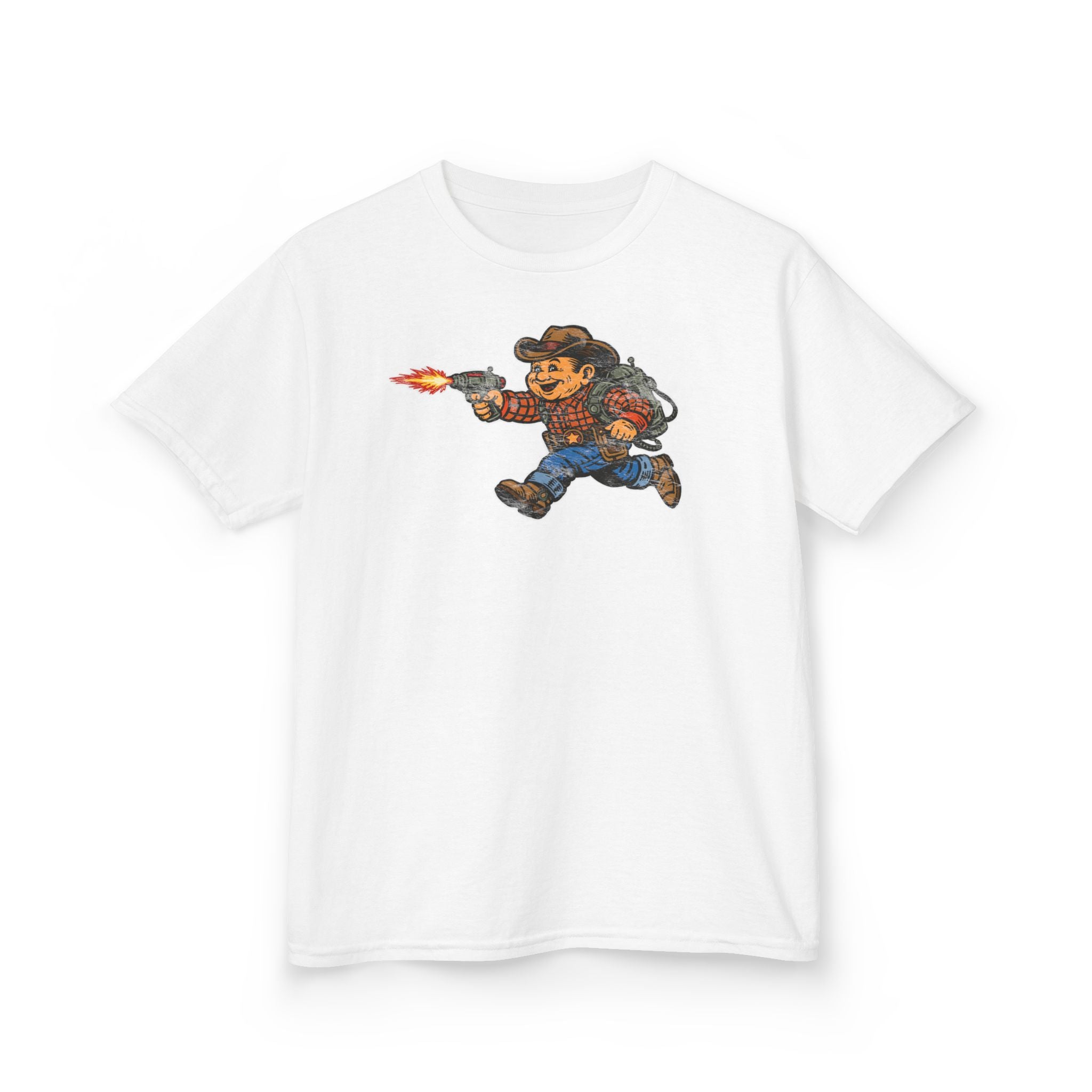Poco Pete The Space Cowboy Kids T‑Shirt — Retro Western Heavy Cotton Tee
