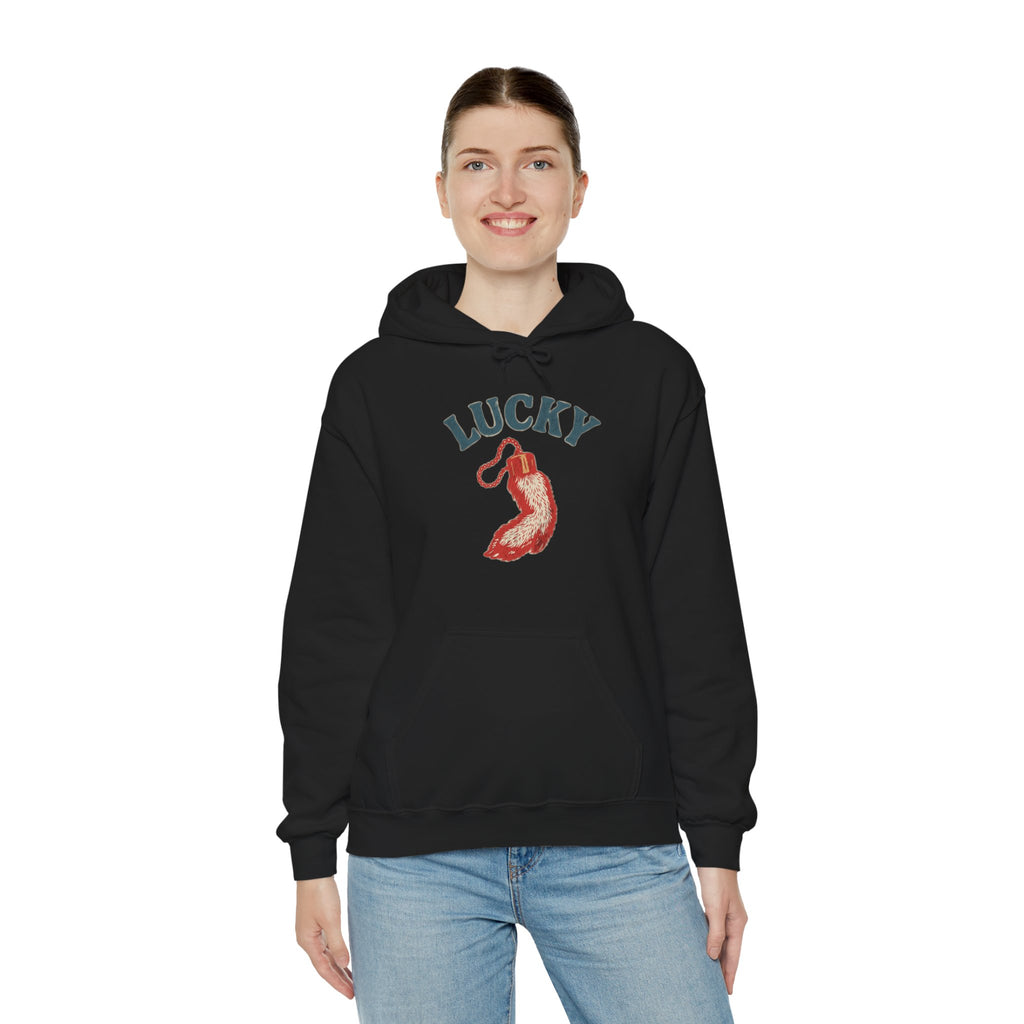 "Lucky" Vintage Rabbit Graphic Hooded Sweatshirt