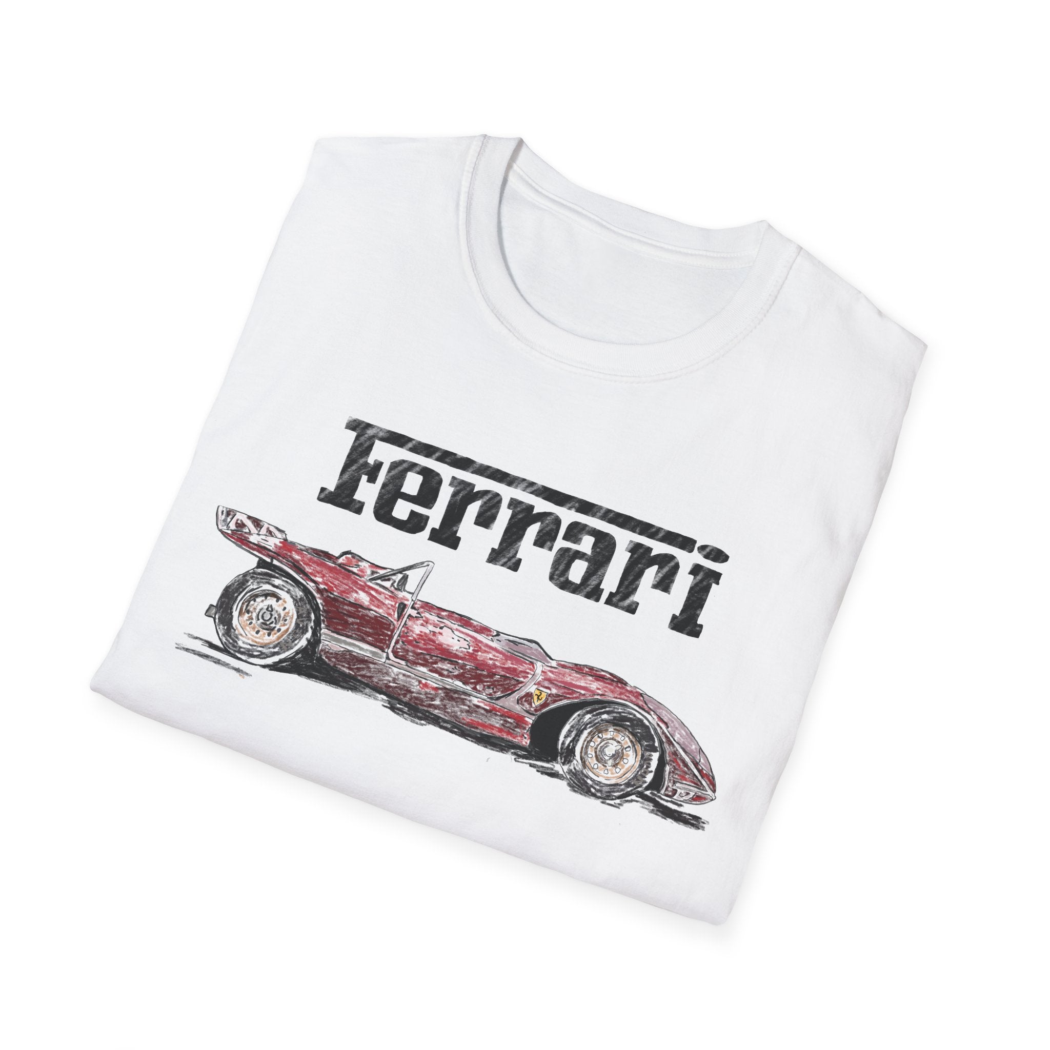 Ferrari Vintage Sketch Graphic T-Shirt
