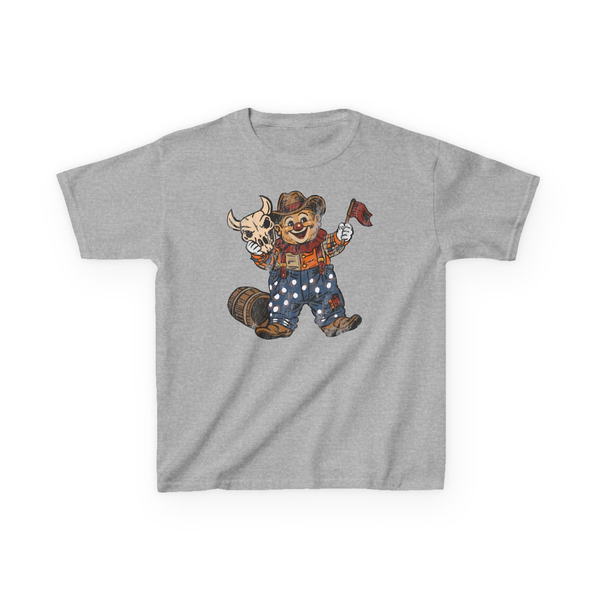 Poco Pete "Just a Clown" Kids Tee — Retro Western Heavy Cotton Tshirt