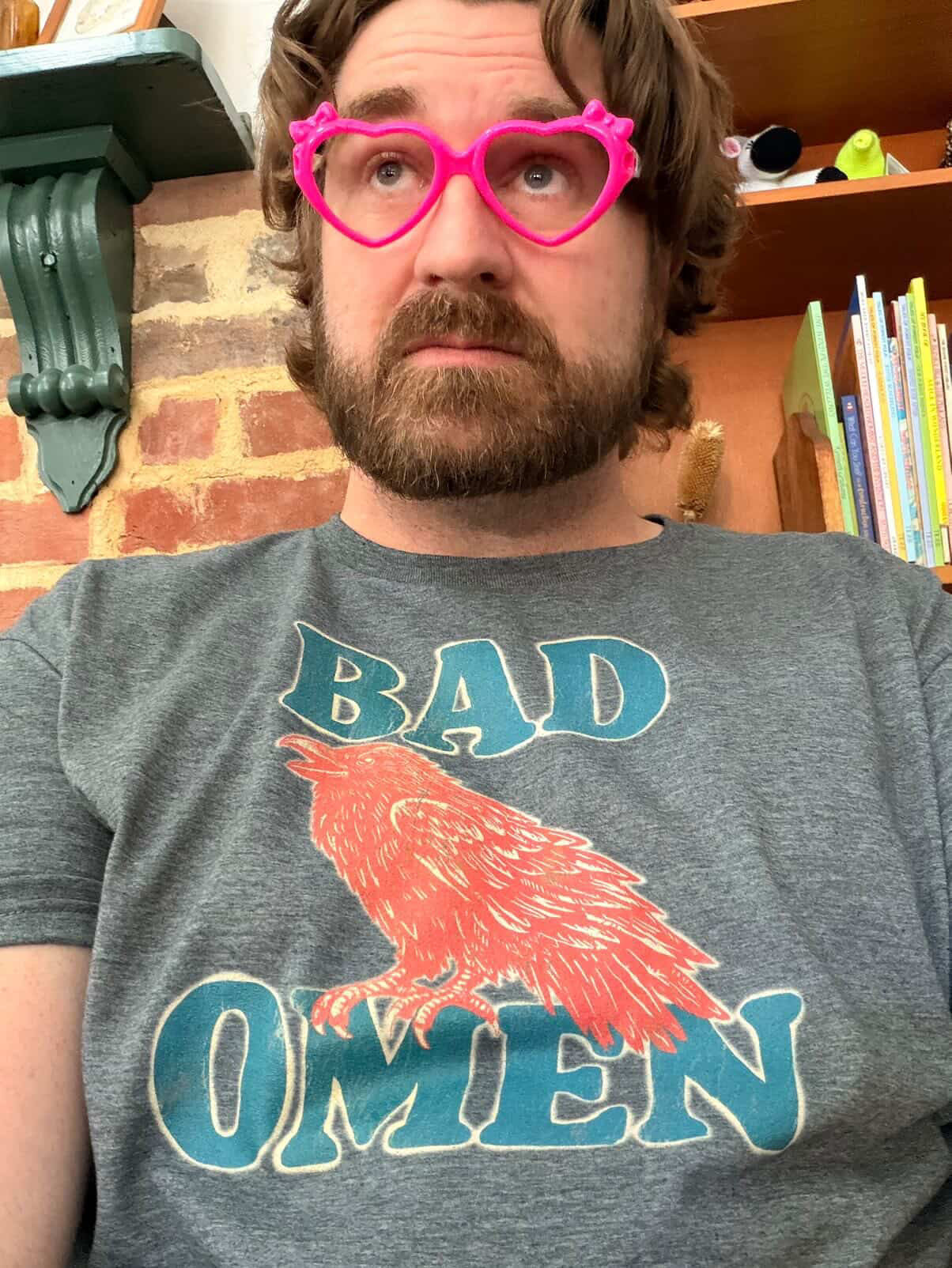 Bad Omen T-Shirt — Vintage Raven Graphic Tee for Goth & Alternative Style