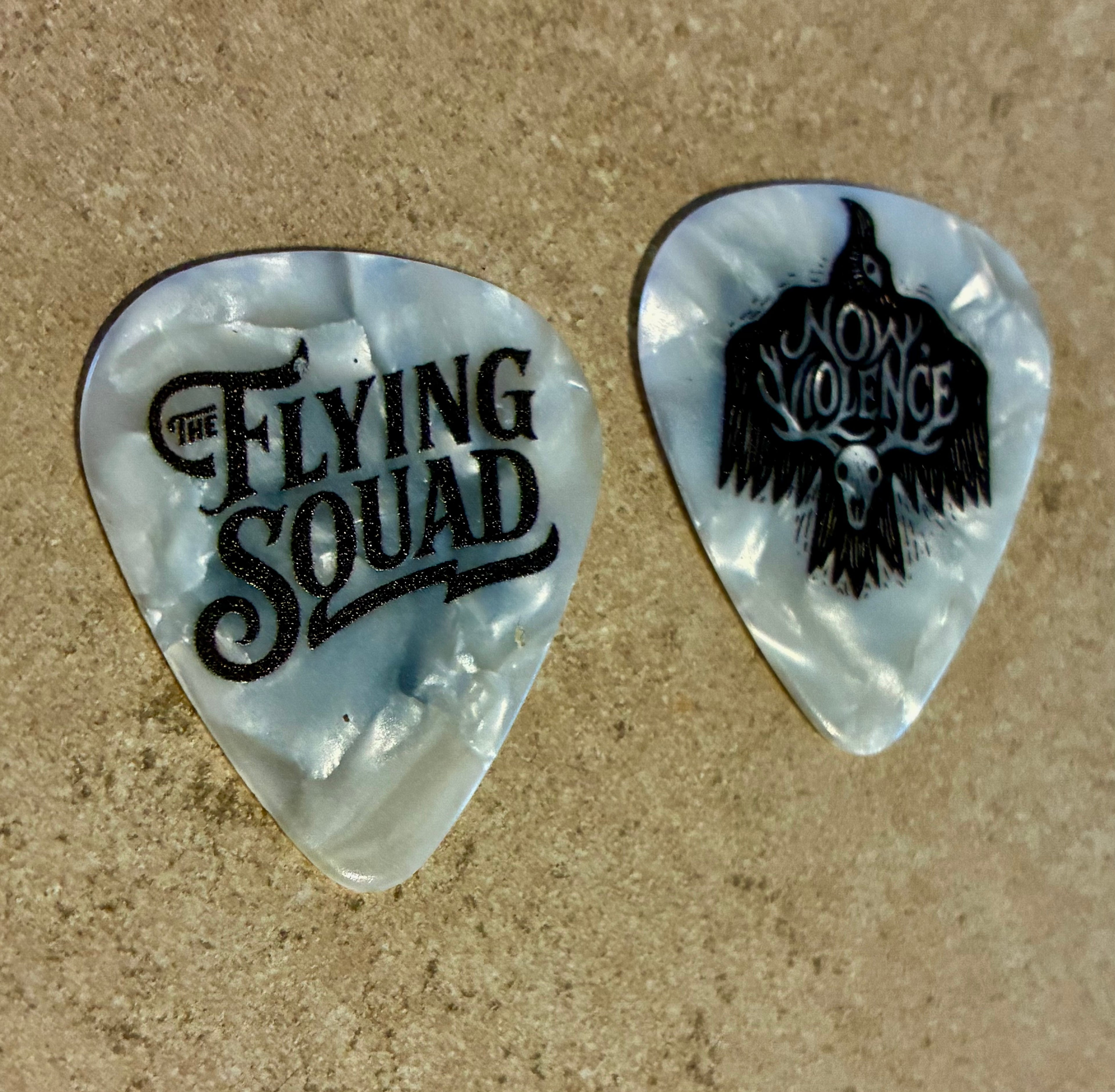 Now. Violence - The Flying Squad Guitar Picks White 6 pcs lot