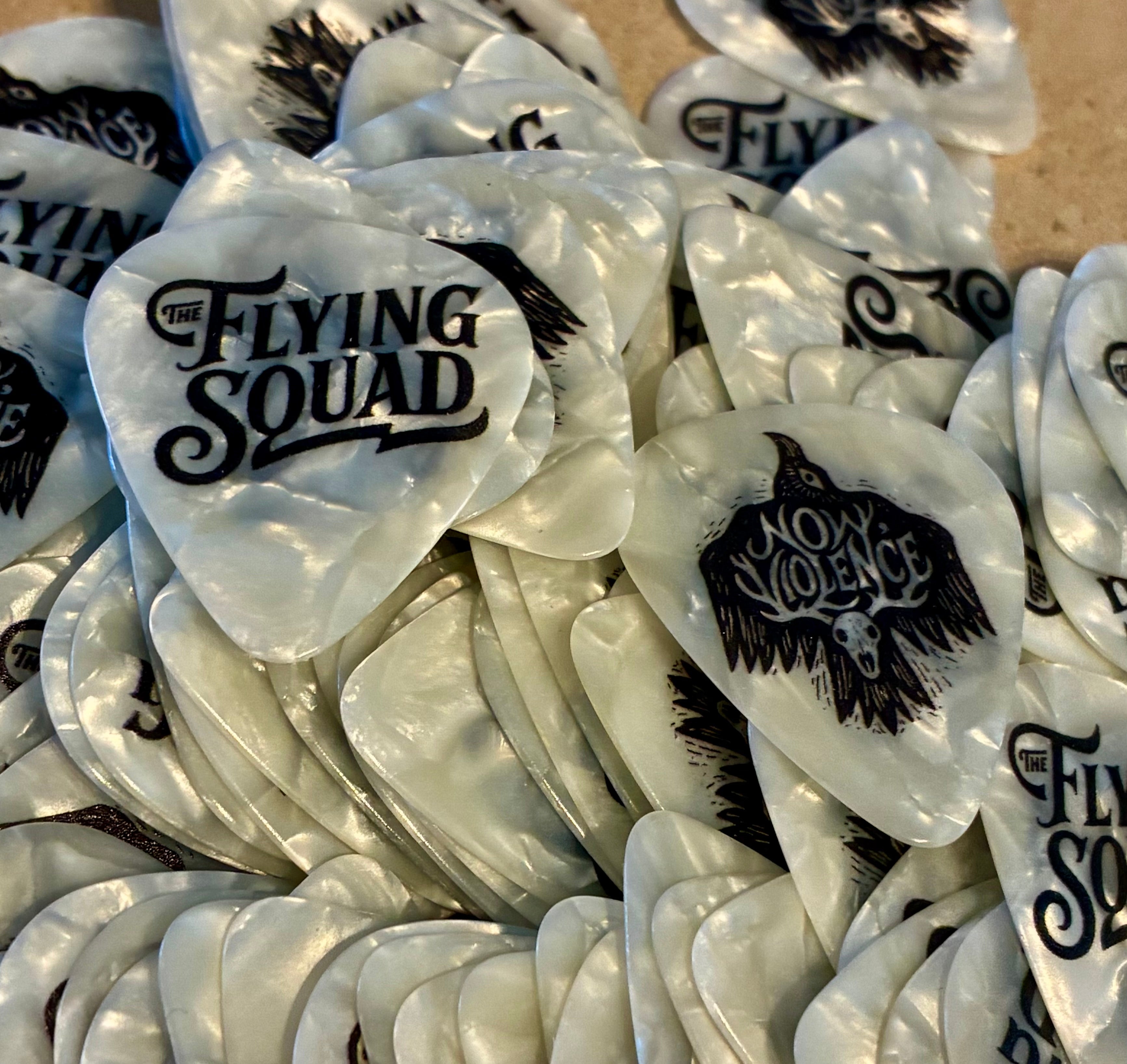 Now. Violence - The Flying Squad Guitar Picks White 6 pcs lot