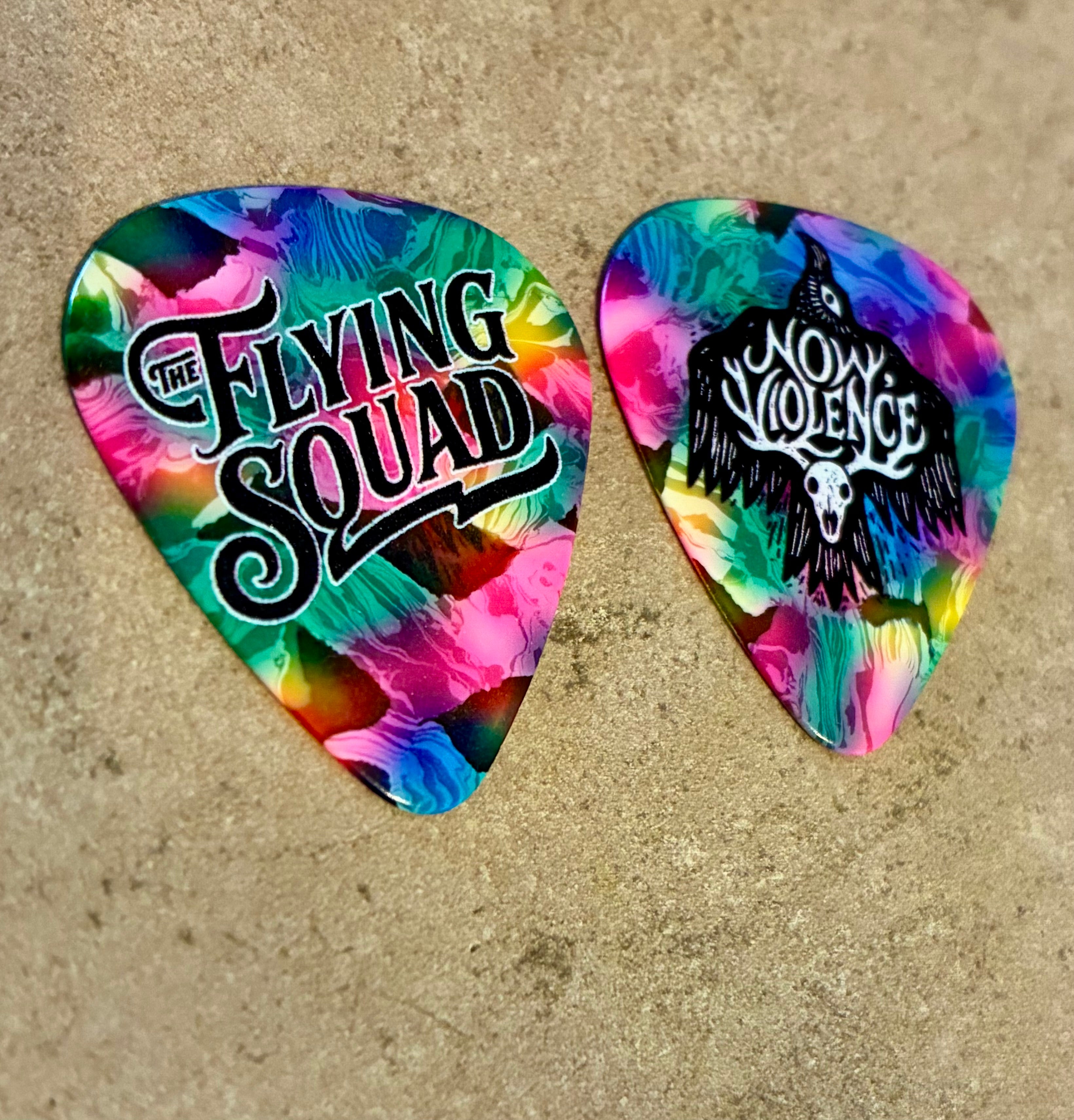Now. Violence - The Flying Squad Guitar Picks Rainbow 6 pcs lot